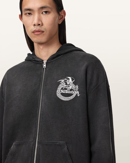 Washed Black Color Terra Zip Through from AllSaints