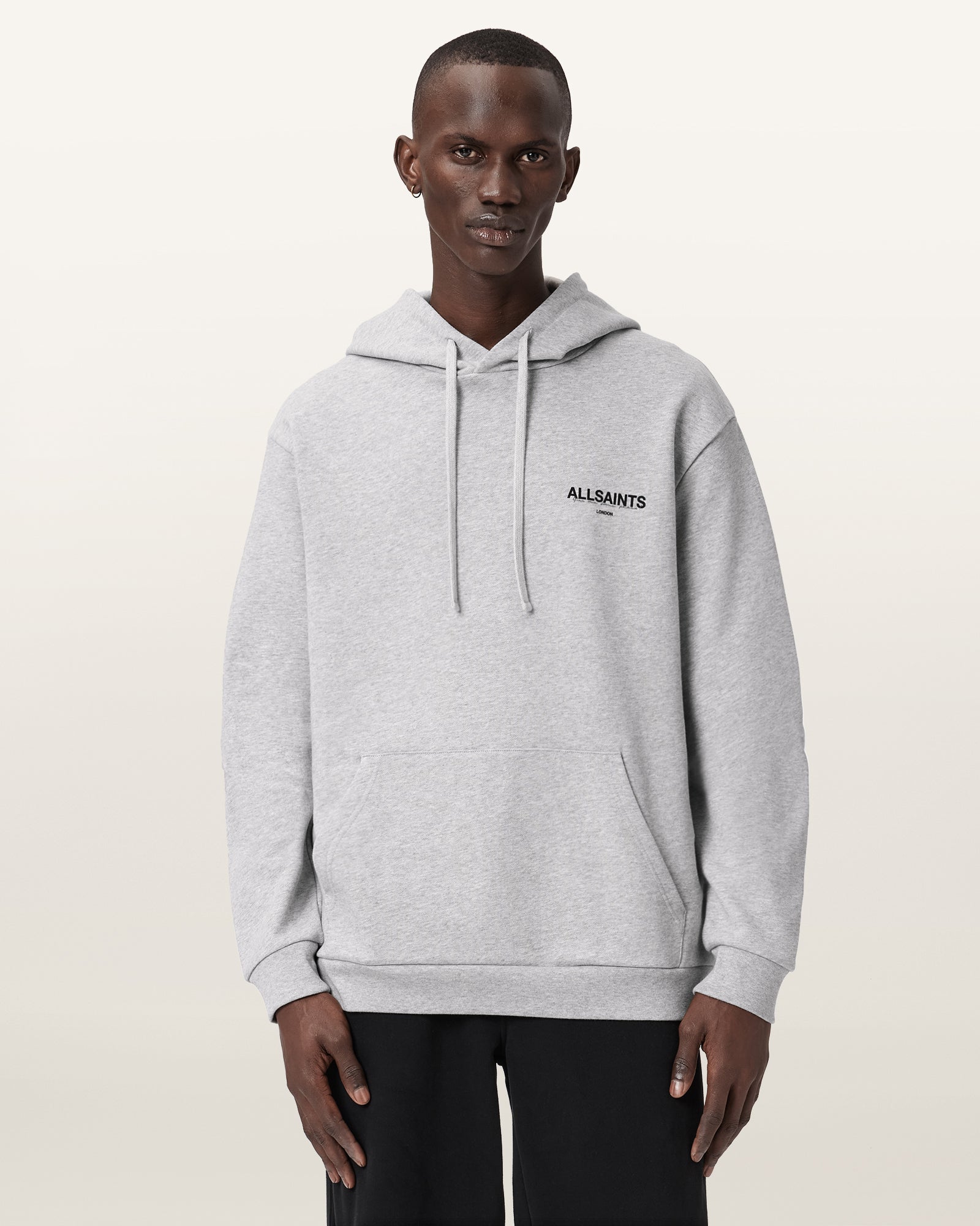 Light Grey Marl Color Halcyon Oth Hoody from AllSaints