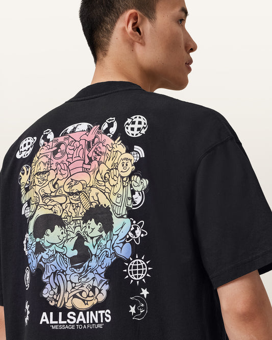 Washed Black Color Trance SS Crew from AllSaints