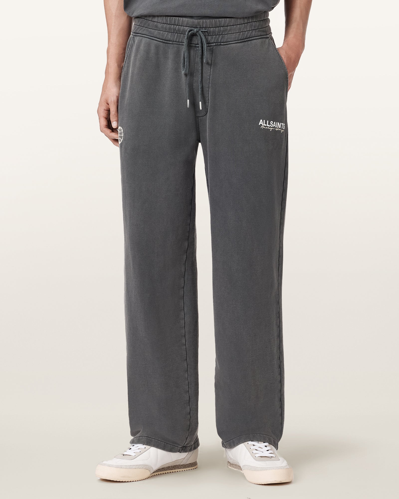 Washed Black Color Emblem Sweatpant from AllSaints