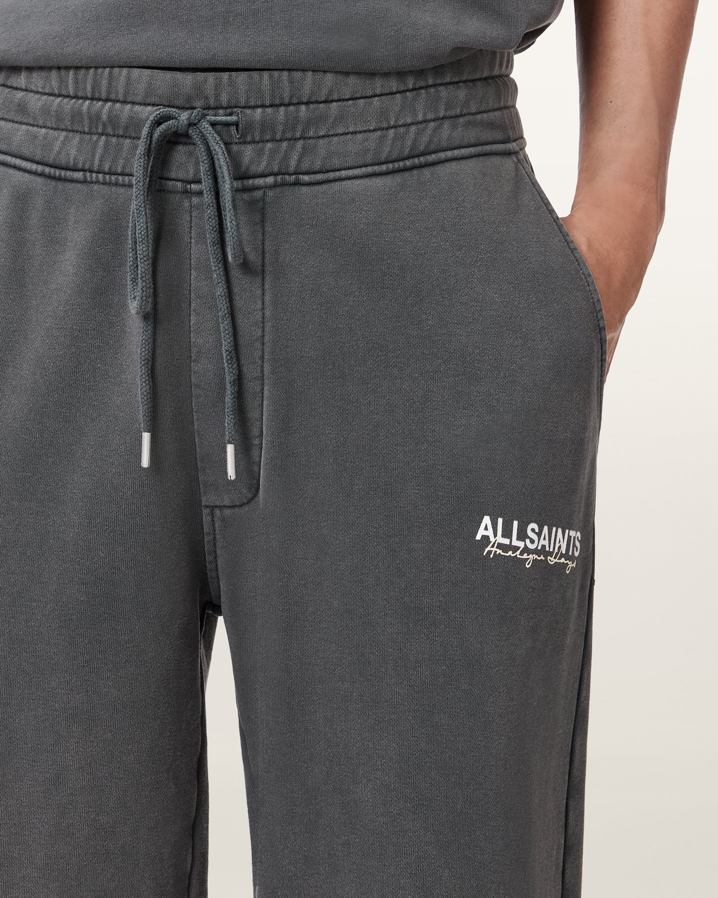 Washed Black Color Emblem Sweatpant from AllSaints