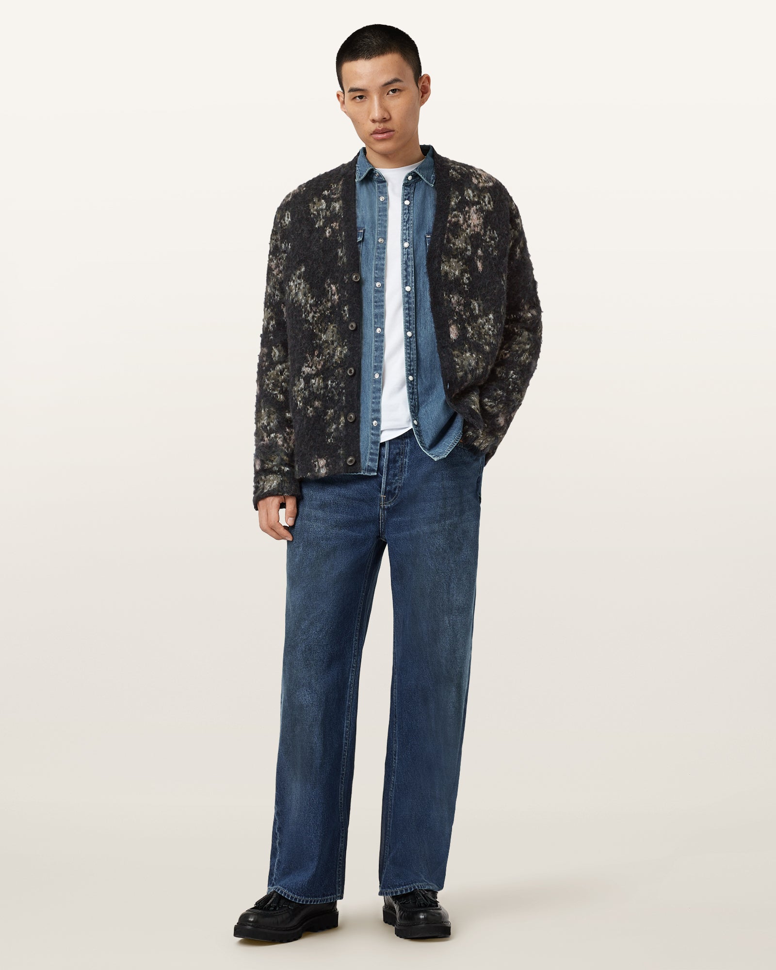 INK NAVY BLUE Color Aster Cardigan from AllSaints