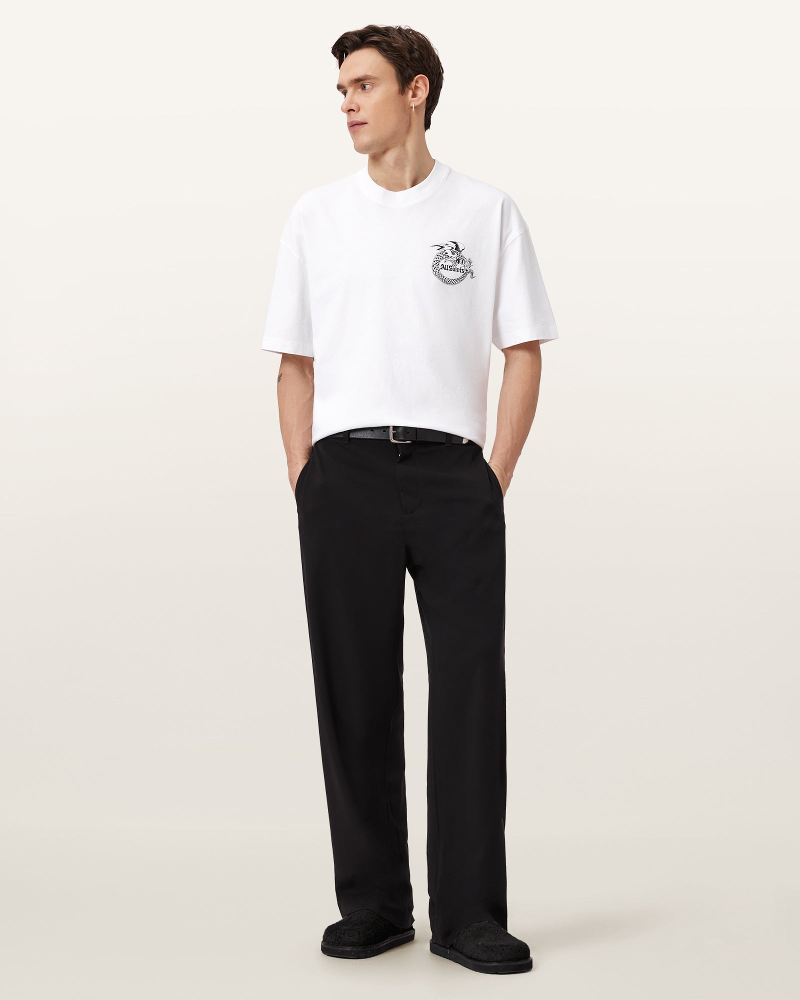 Optic White Color Terra SS Crew from AllSaints