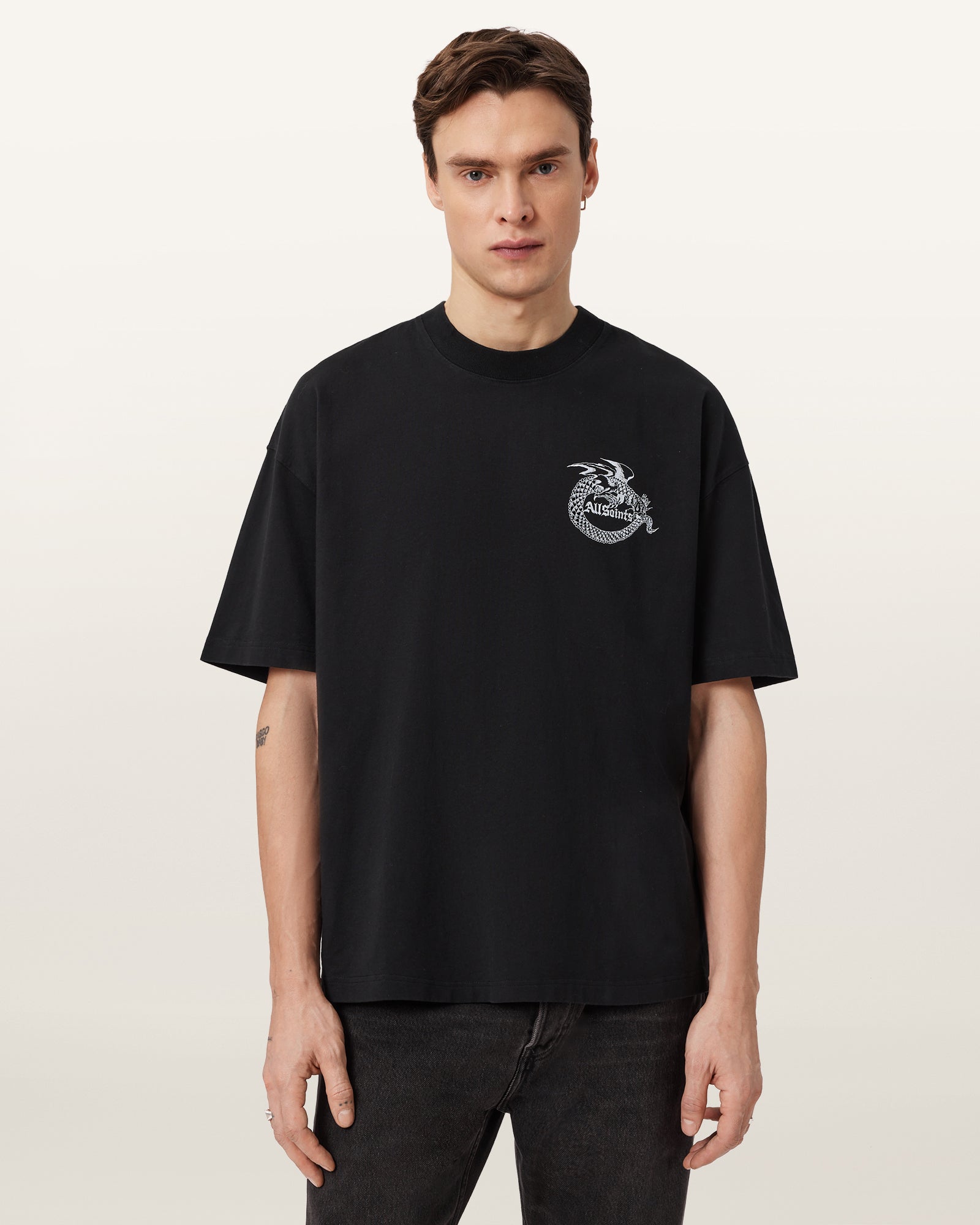 Jet Black Color Terra SS Crew from AllSaints