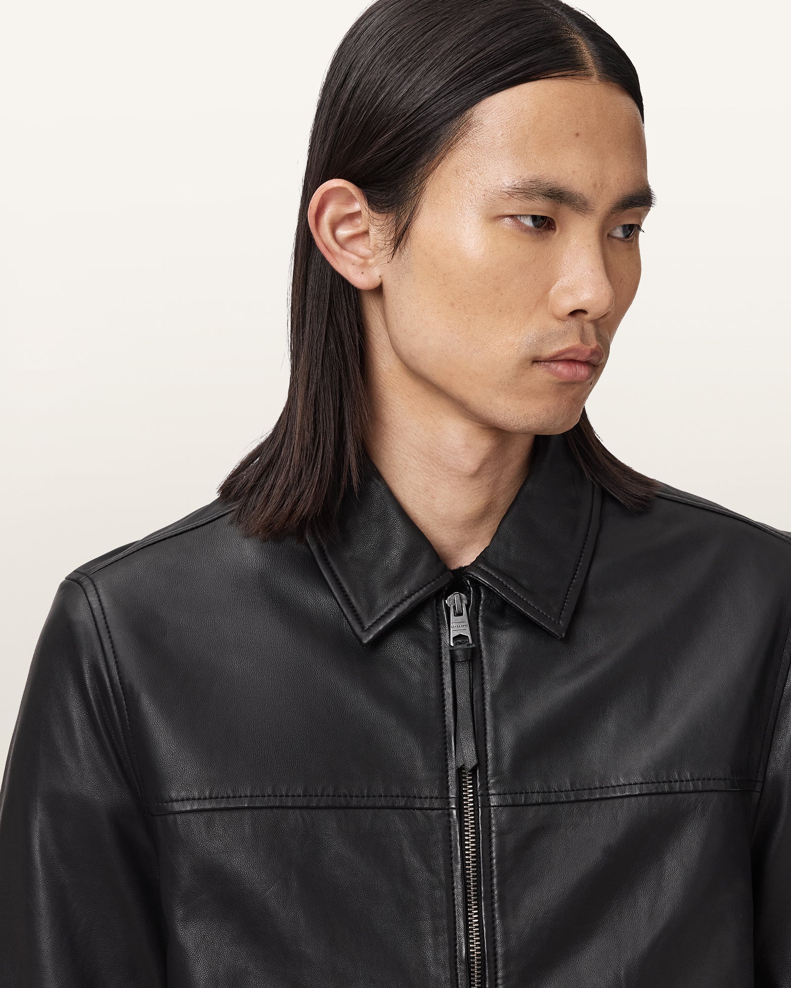 Black Color Rashford Leather Jacket from AllSaints