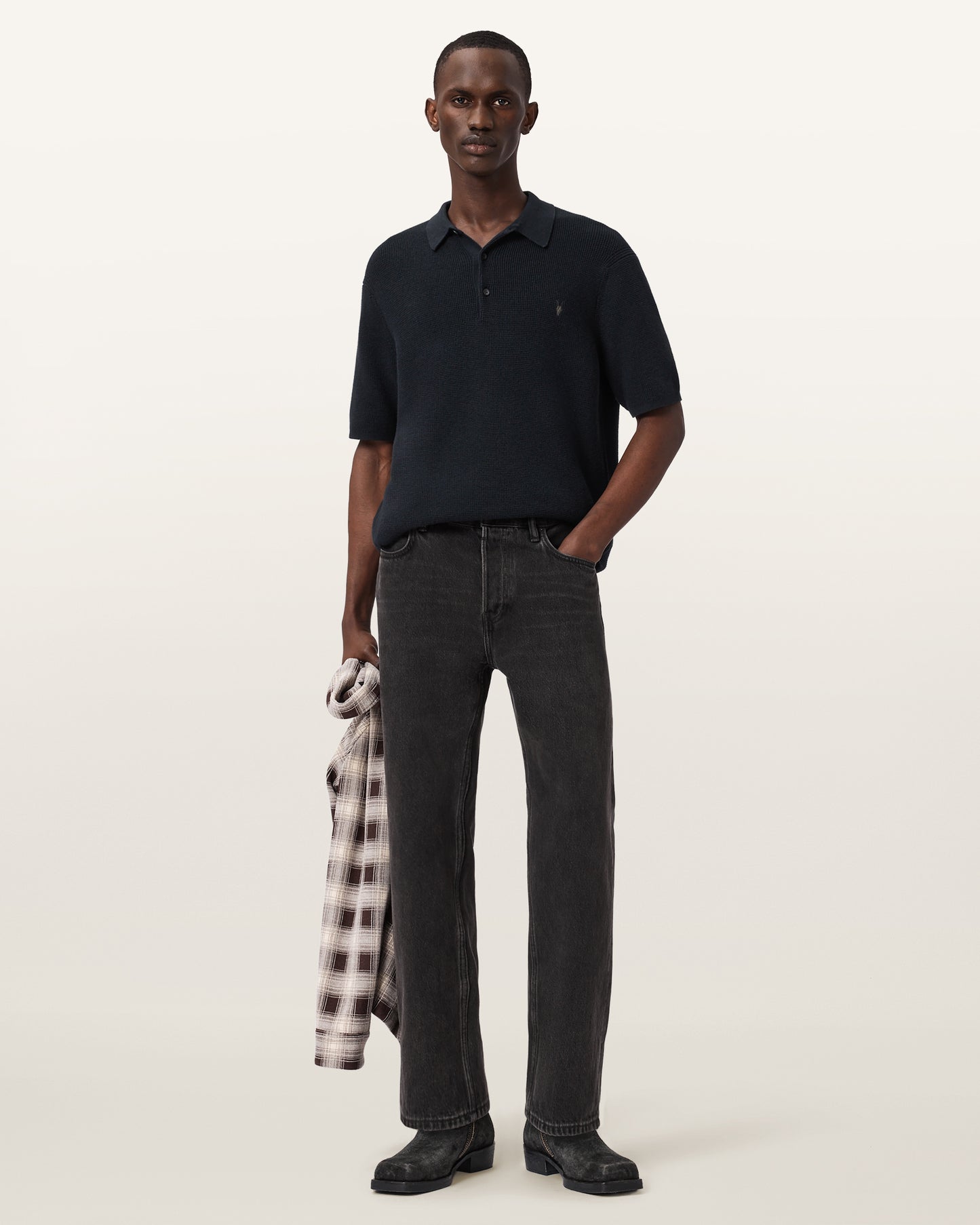 BOND BLUE Color Aspen SS Polo from AllSaints