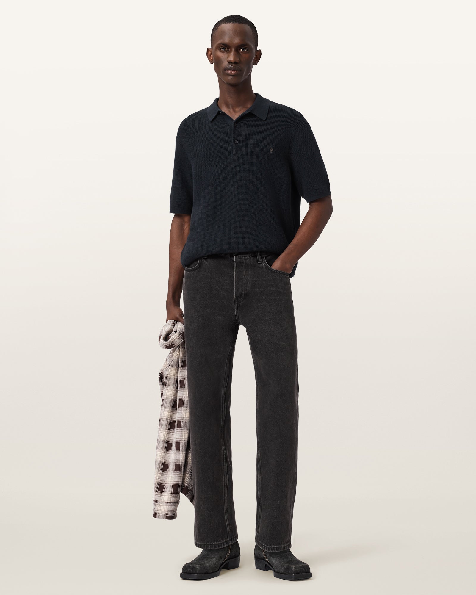 BOND BLUE Color Aspen SS Polo from AllSaints