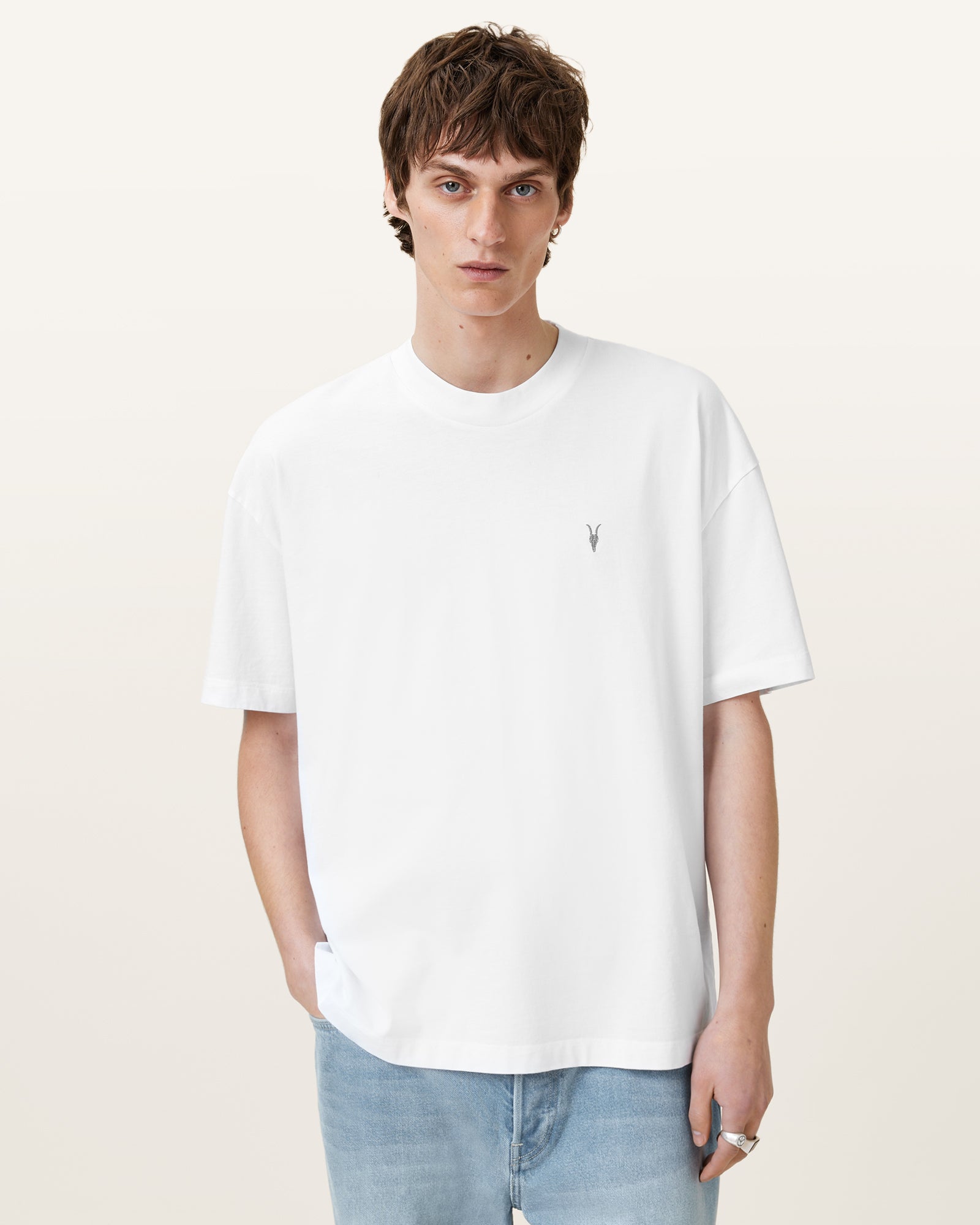 Optic White Color Harding SS Crew from AllSaints