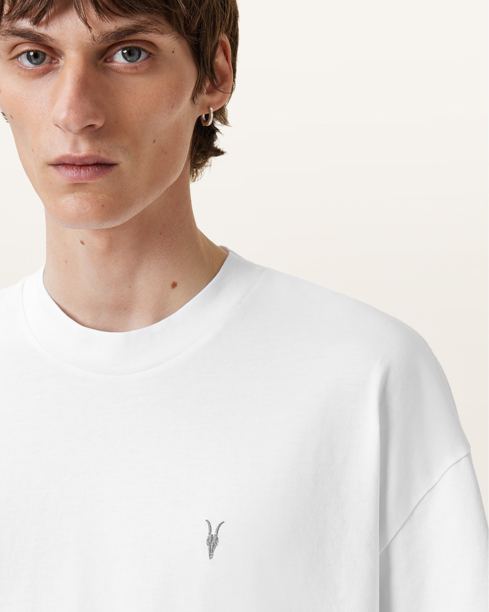 Optic White Color Harding SS Crew from AllSaints