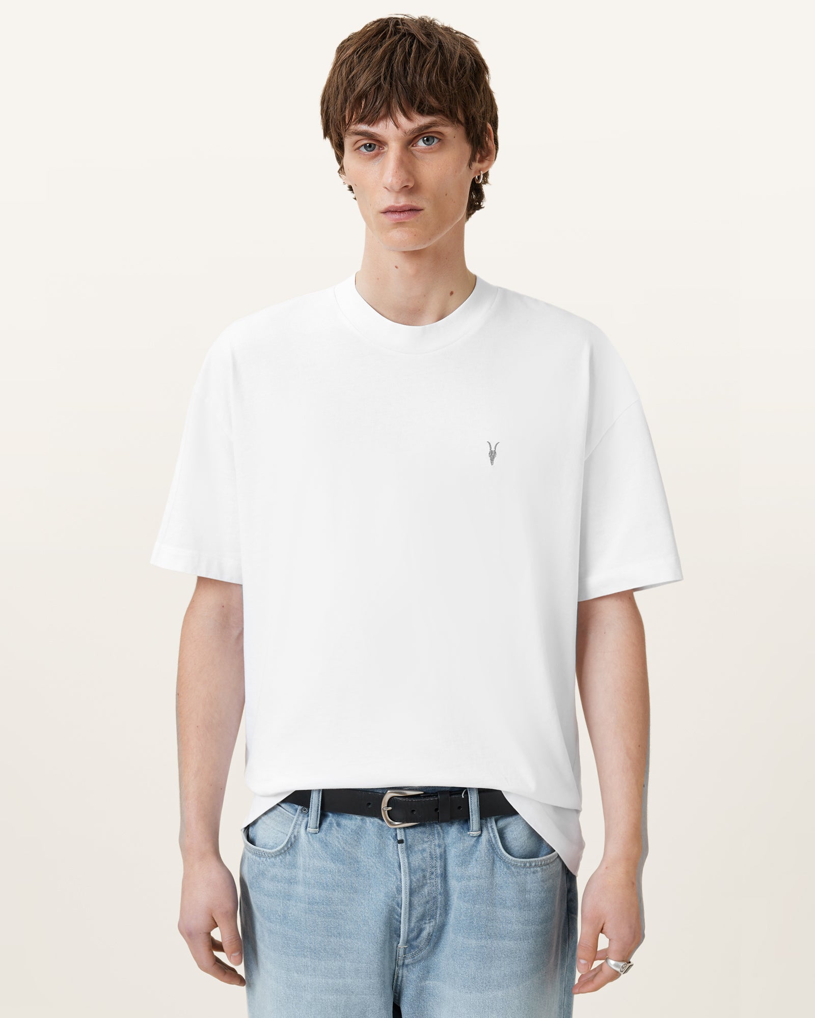 Optic White Color Harding SS Crew from AllSaints