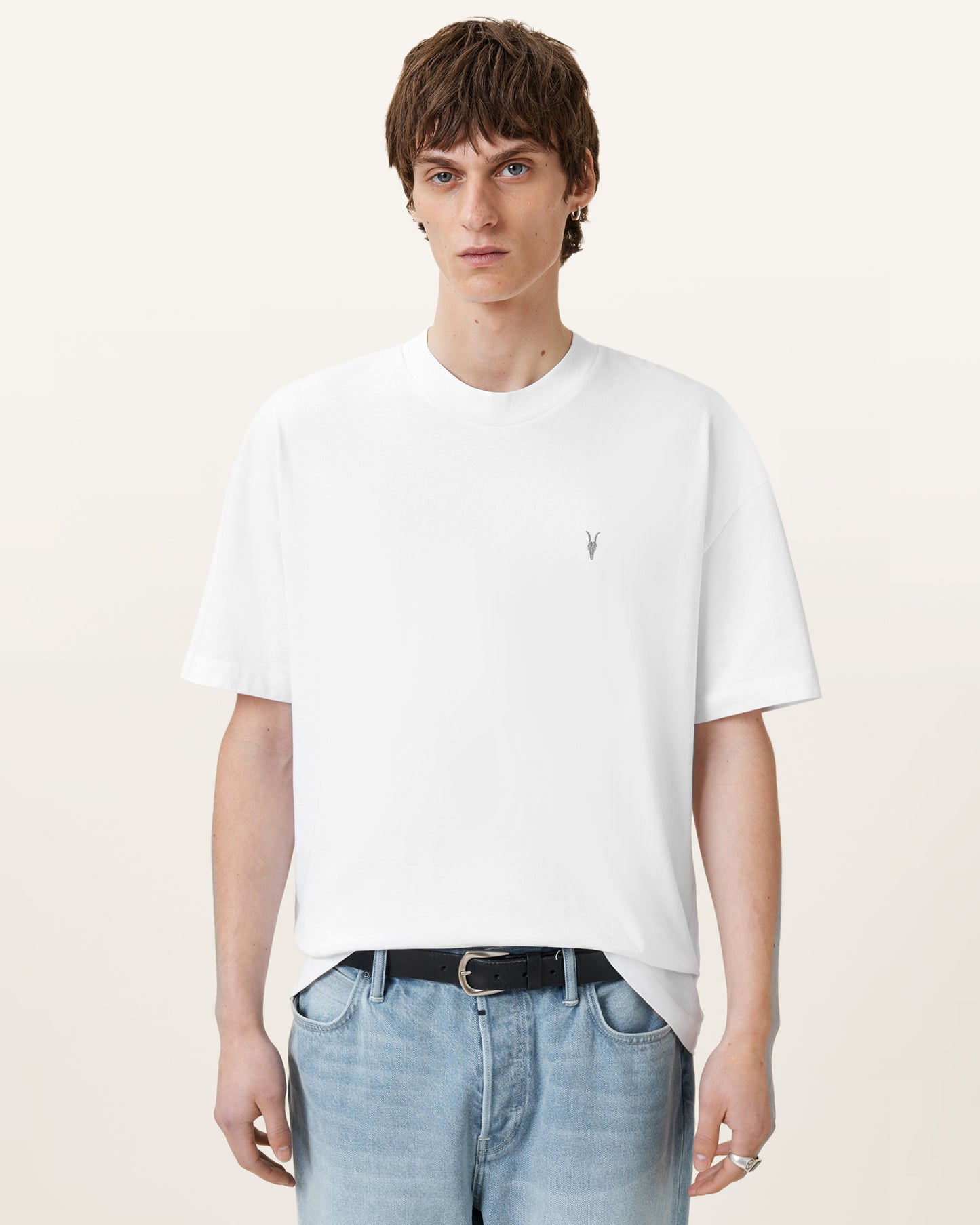 Optic White Color Harding SS Crew from AllSaints