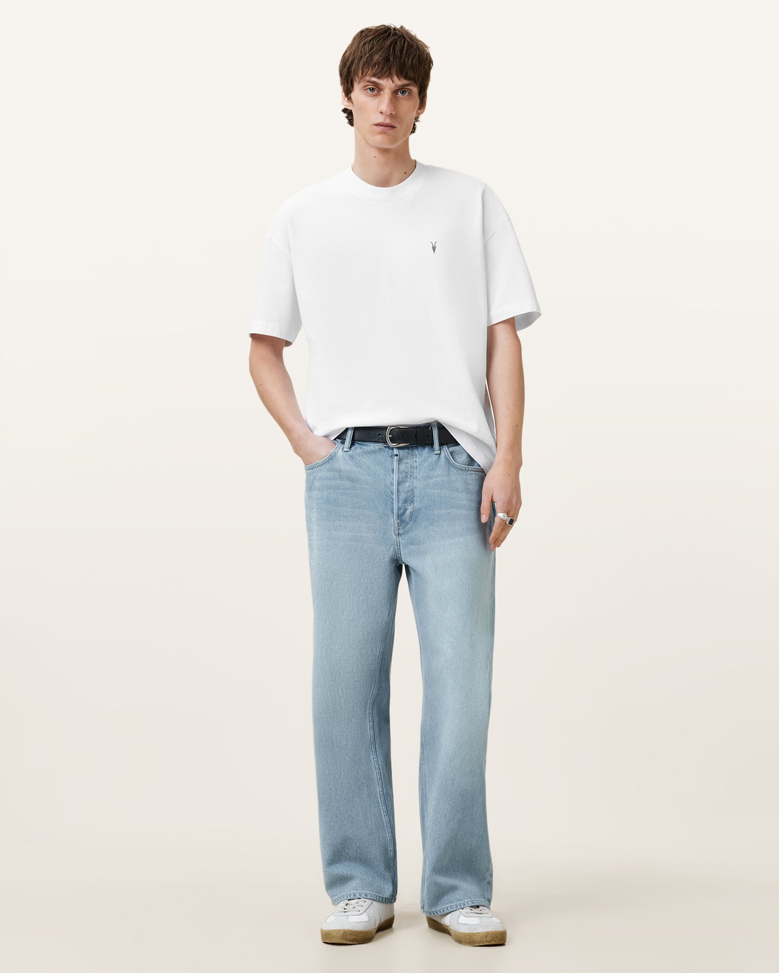 Optic White Color Harding SS Crew from AllSaints