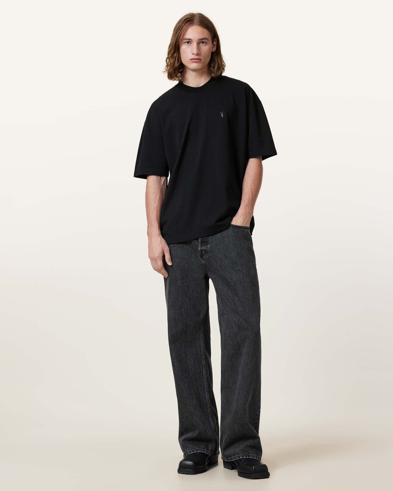 Jet Black Color Harding SS Crew from AllSaints