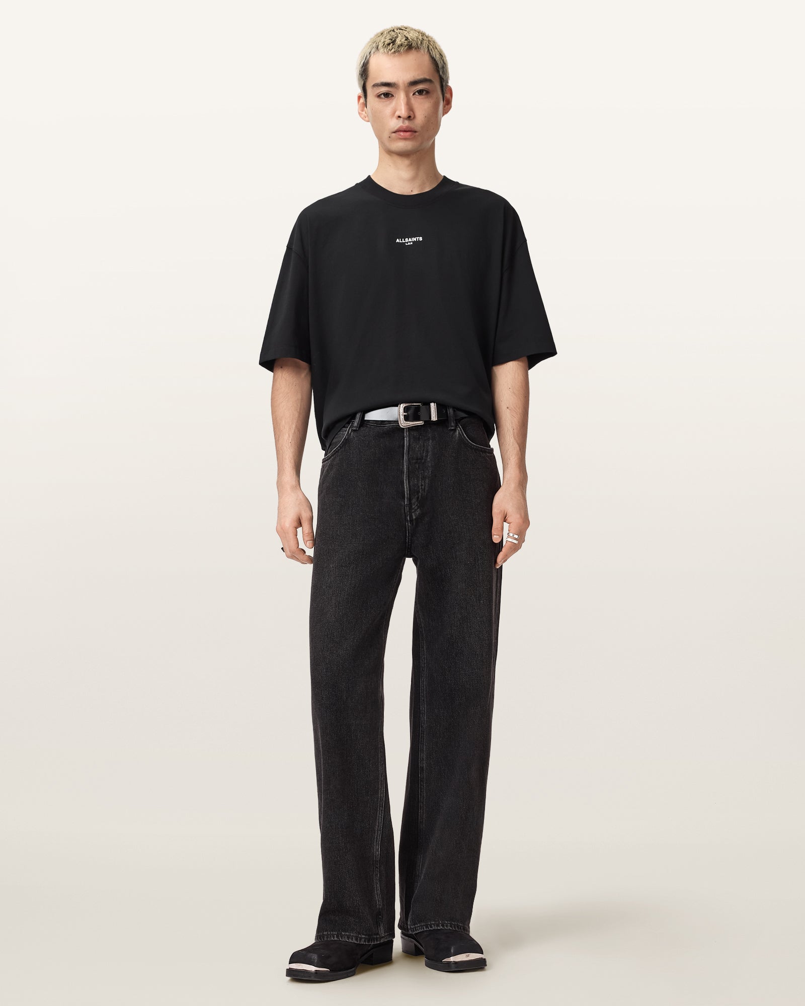 Washed Black Color Mikro SS Crew from AllSaints