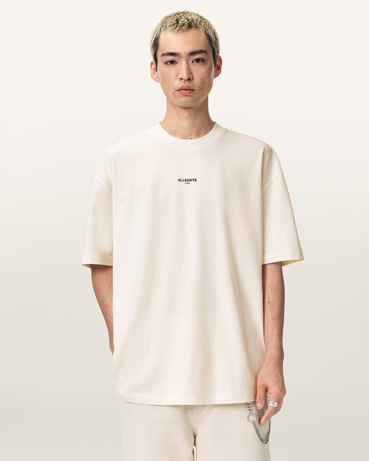 ASHEN WHITE Color Mikro SS Crew from AllSaints