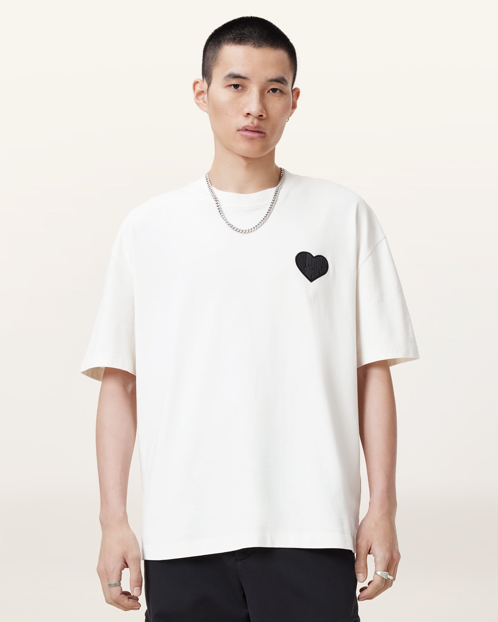 ASHEN WHITE Color Lover SS Crew from AllSaints