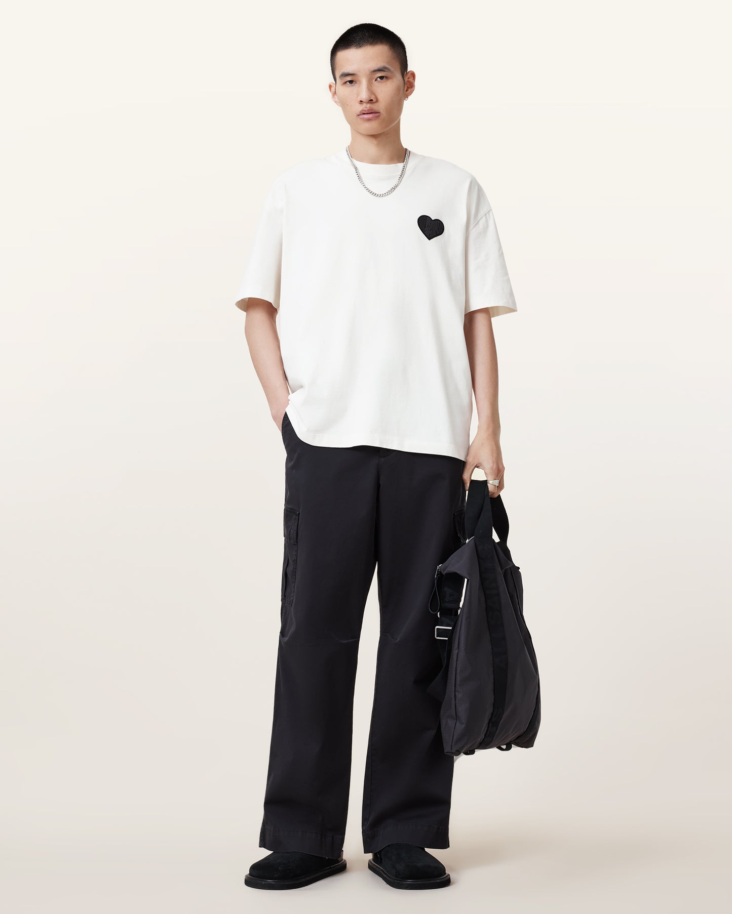 ASHEN WHITE Color Lover SS Crew from AllSaints