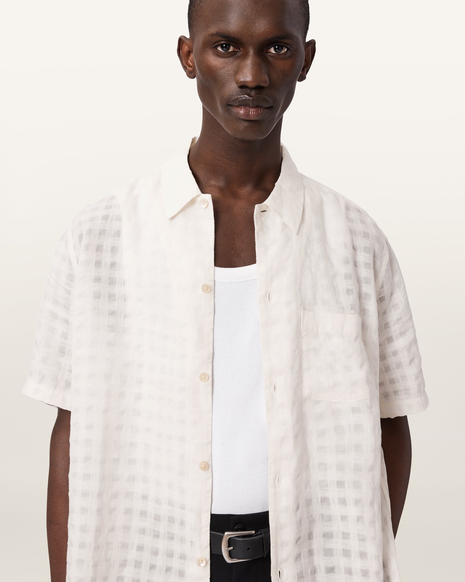 White Color Aubrey SS Shirt from AllSaints