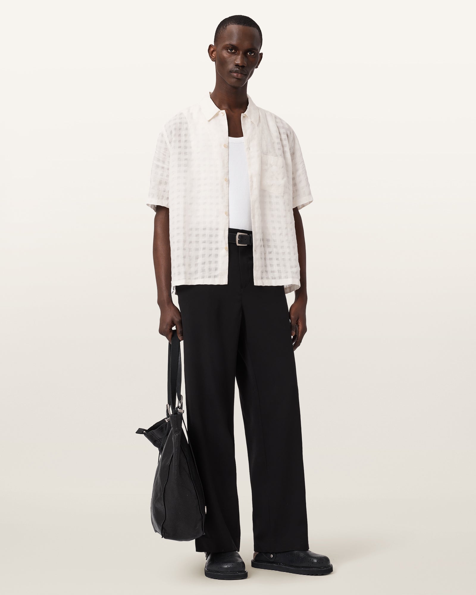 White Color Aubrey SS Shirt from AllSaints