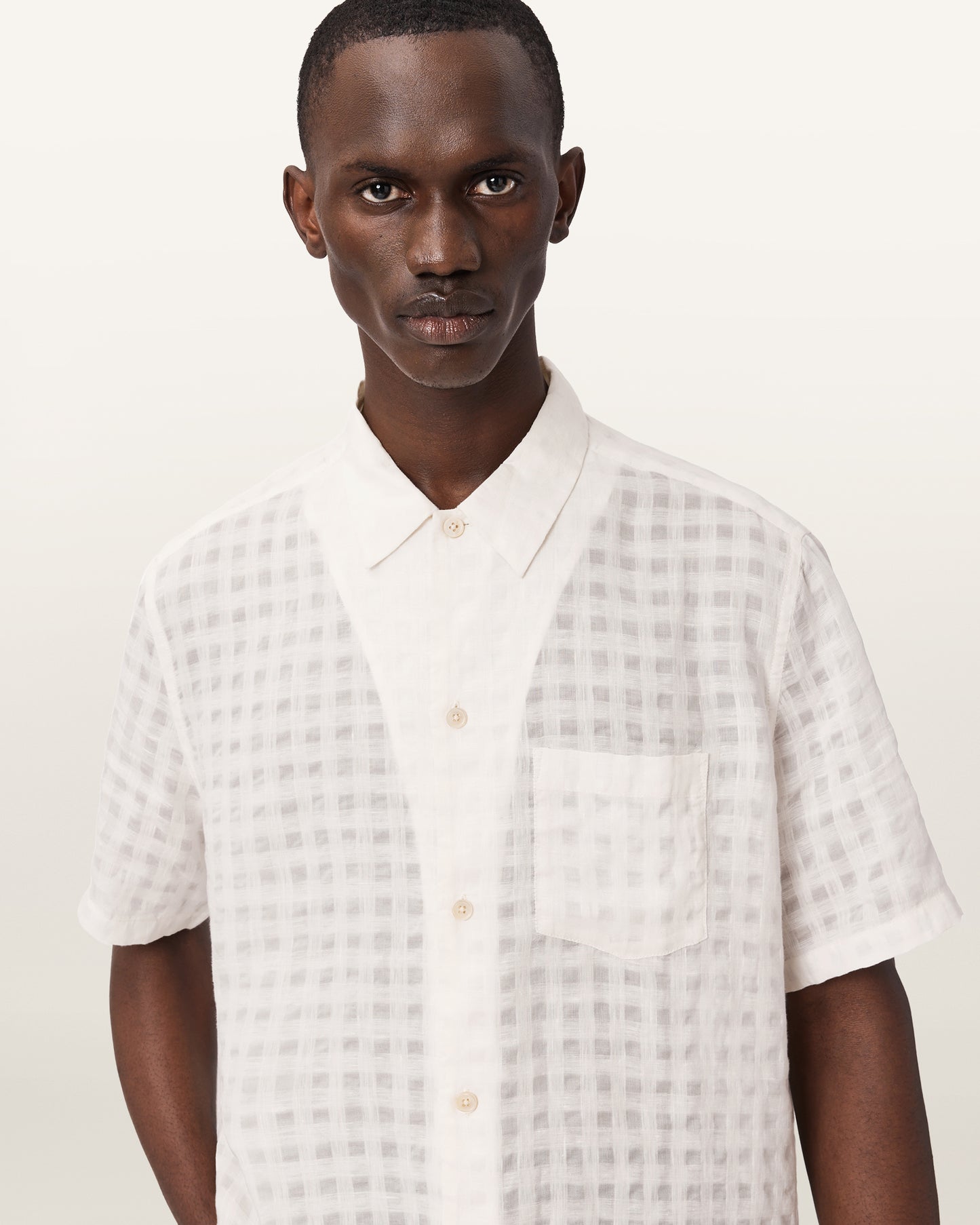 White Color Aubrey SS Shirt from AllSaints