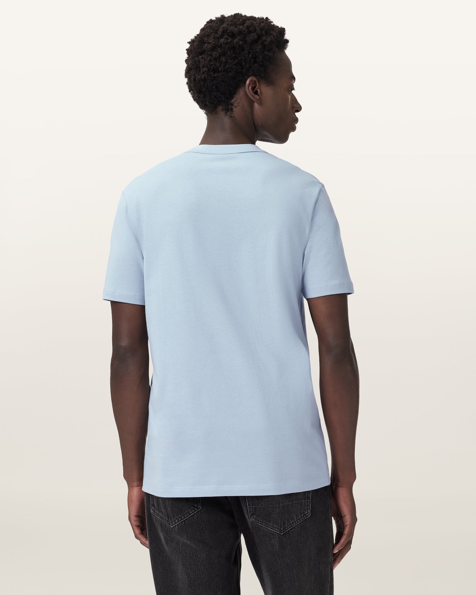 カルバン クライン   SS FLOCKED LOGO CREW （BARITONE BLUE） Calvin Klein SS FLOCKED LOGO CREW