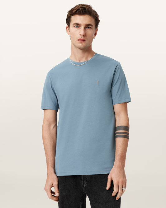 COASTLINE BLUE Color Brace SS Crew Tee from AllSaints