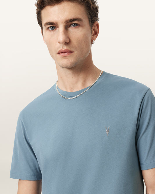 COASTLINE BLUE Color Brace SS Crew Tee from AllSaints