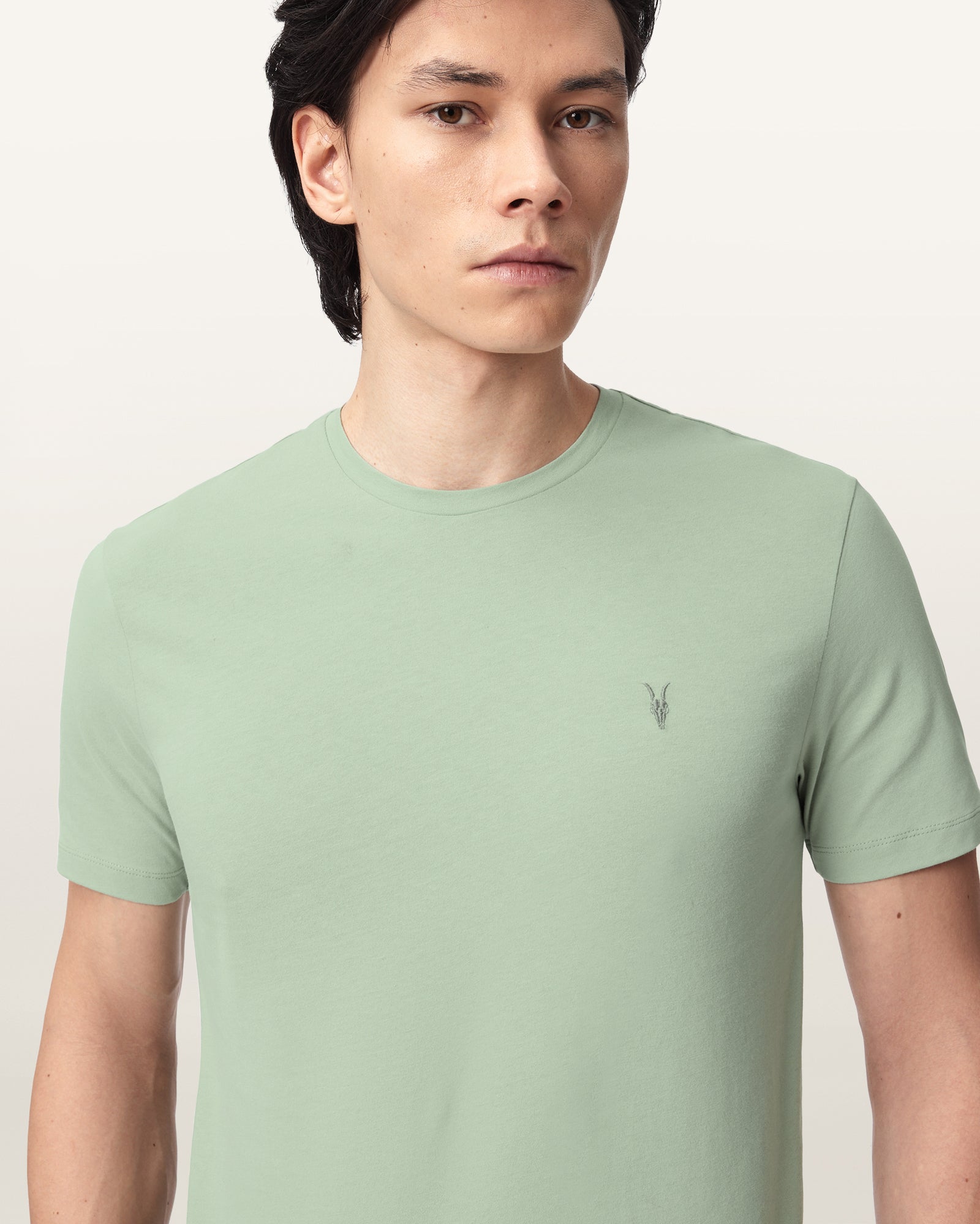 CELADON GREEN Color Brace SS Crew Tee from AllSaints