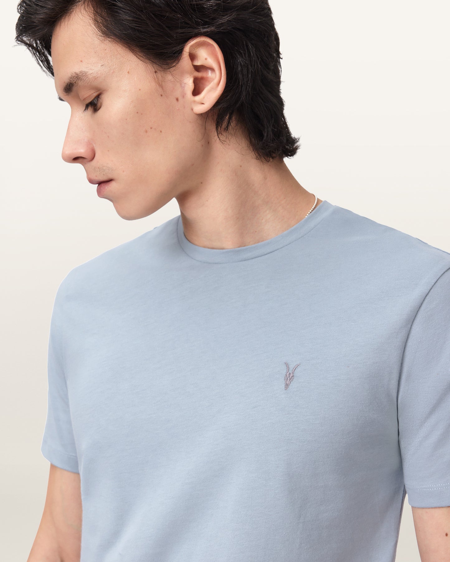 MISTY BLUE Color Brace SS Crew from AllSaints