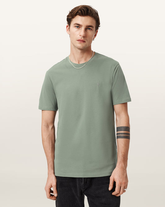 SPRING GREEN Color Brace SS Crew from AllSaints