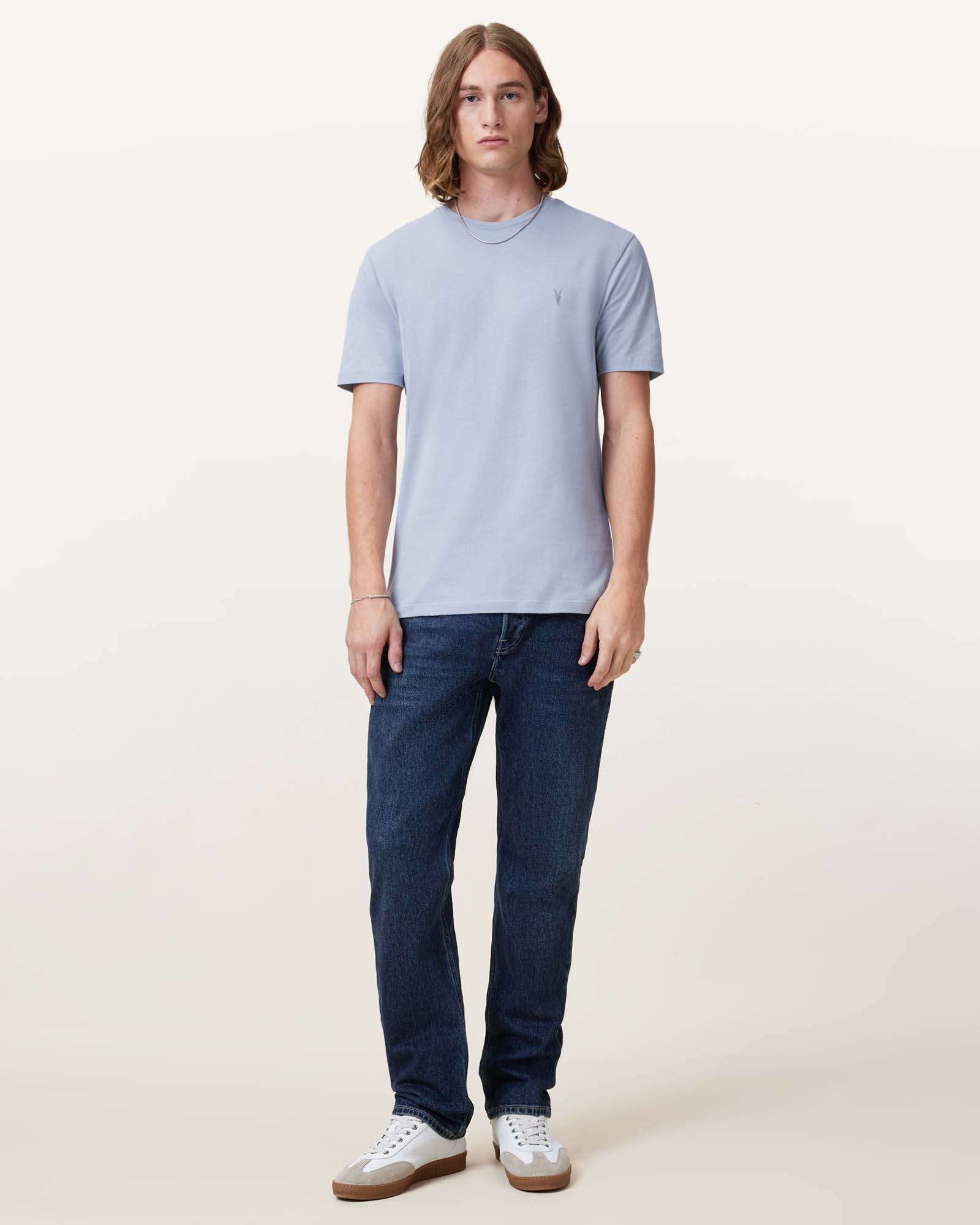 WILLOW BLUE Color Brace SS Crew from AllSaints