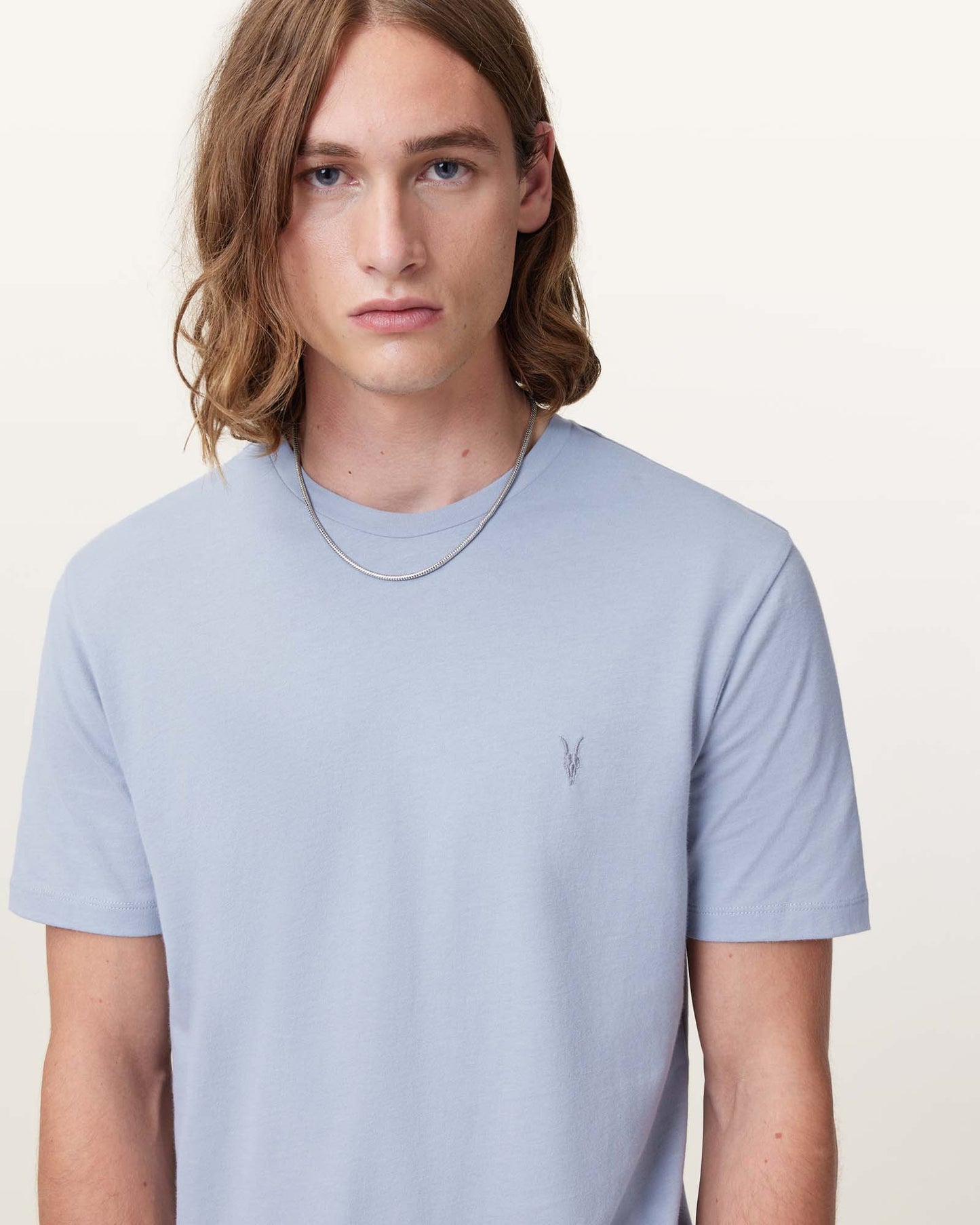 WILLOW BLUE Color Brace SS Crew from AllSaints