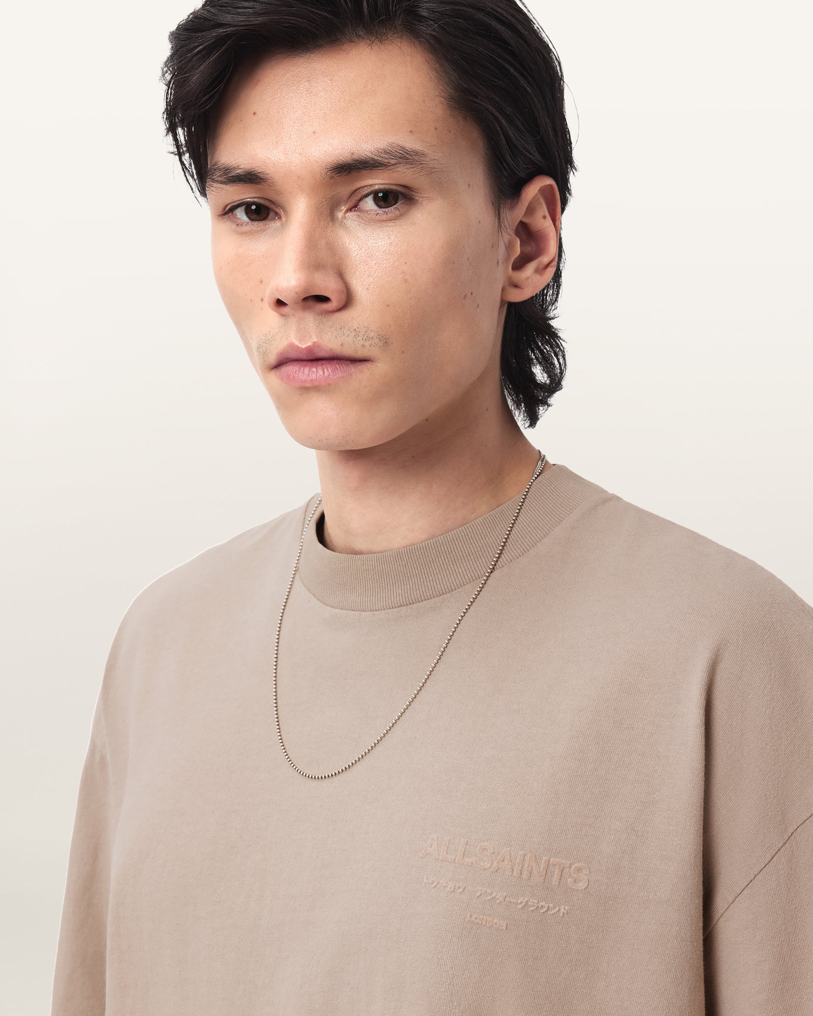 DUSK WHITE Color Xander SS Crew from AllSaints