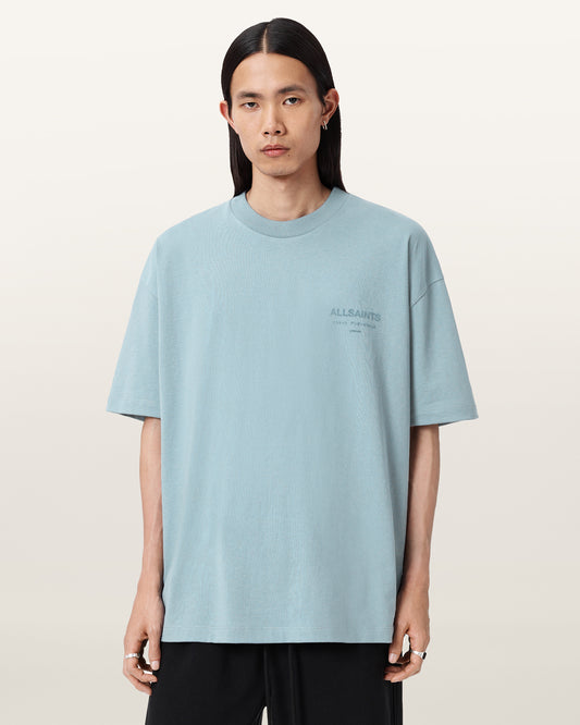 SALTON BLUE Color Xander SS Crew from AllSaints