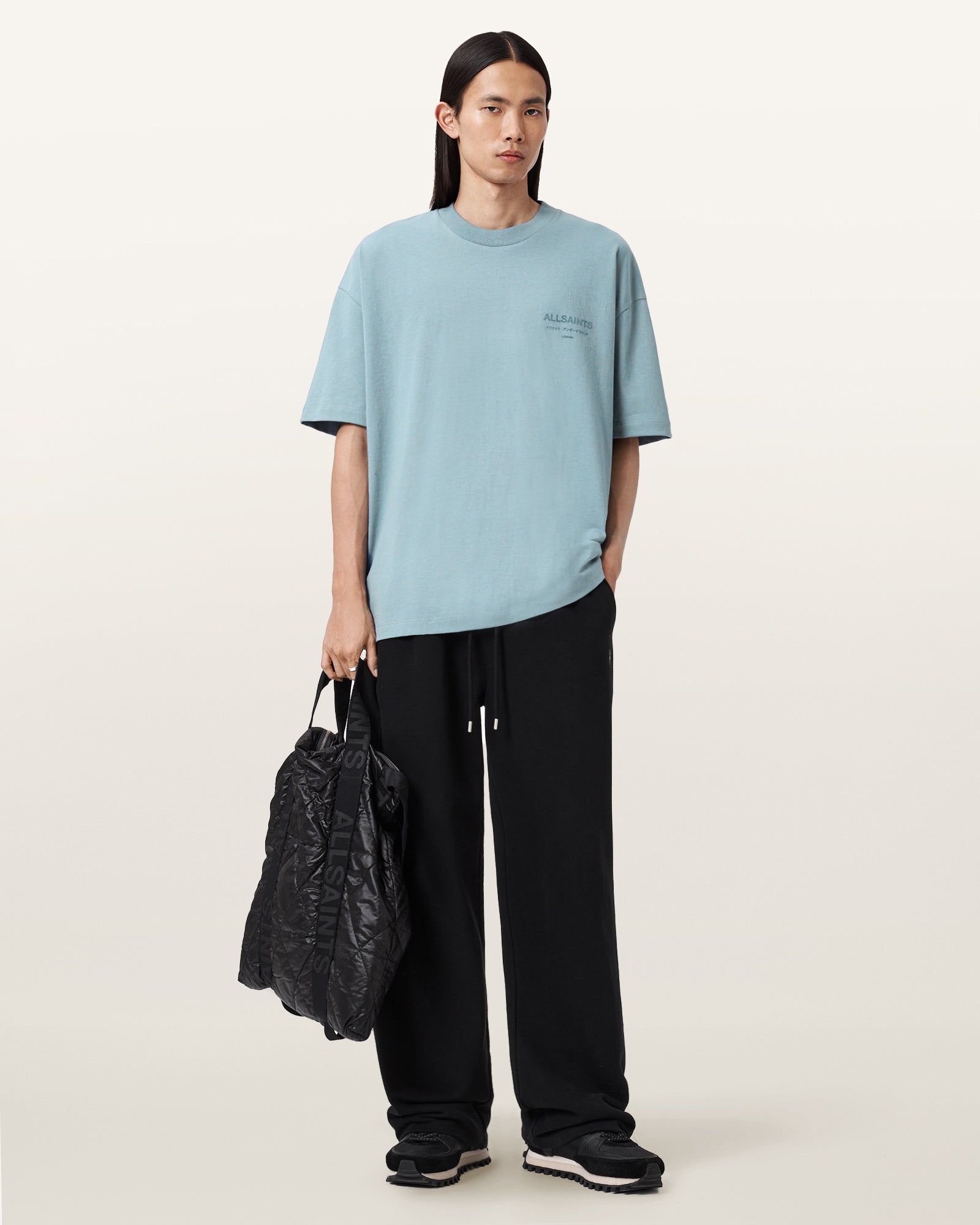 SALTON BLUE Color Xander SS Crew from AllSaints