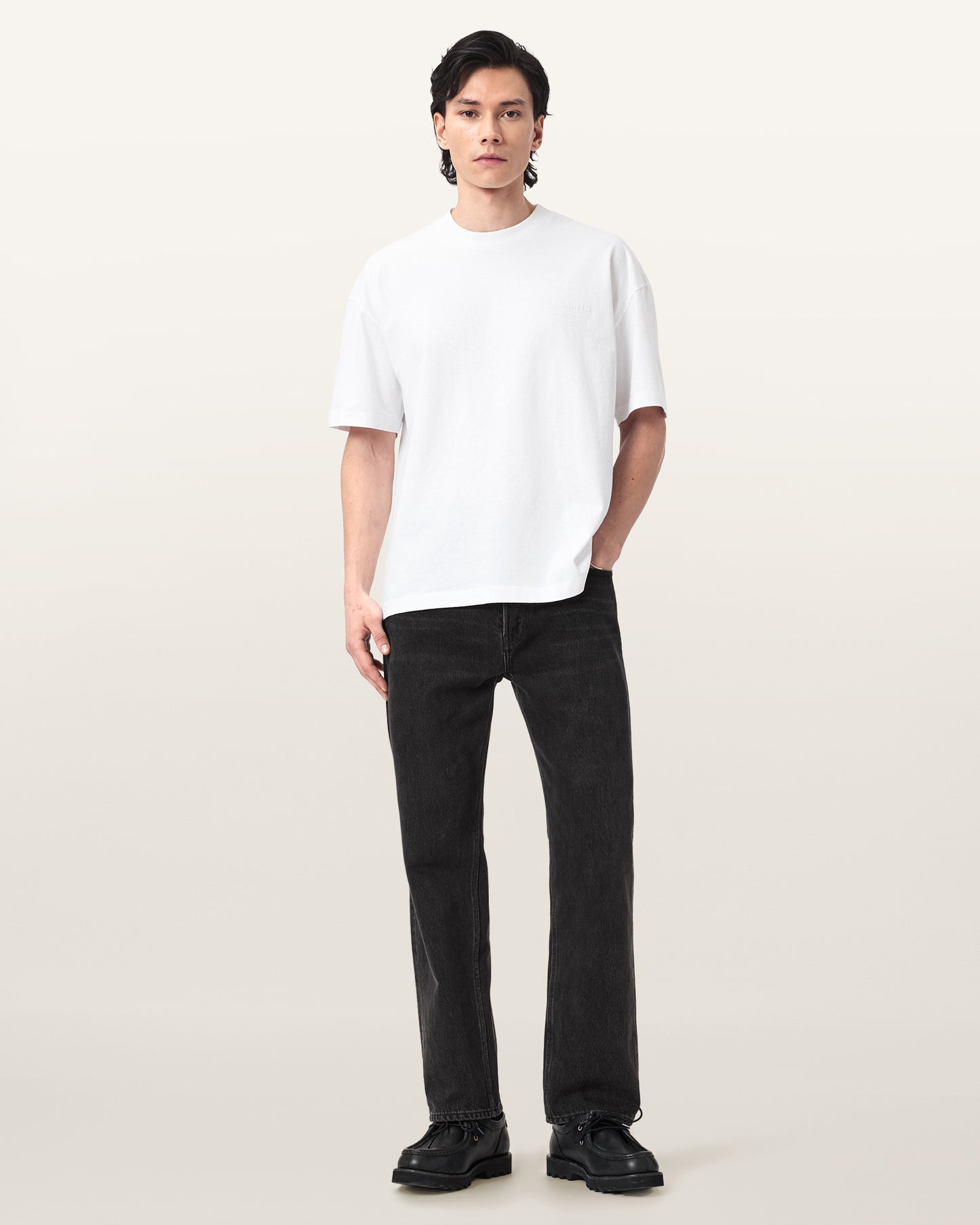 Optic White Color Xander SS Crew from AllSaints