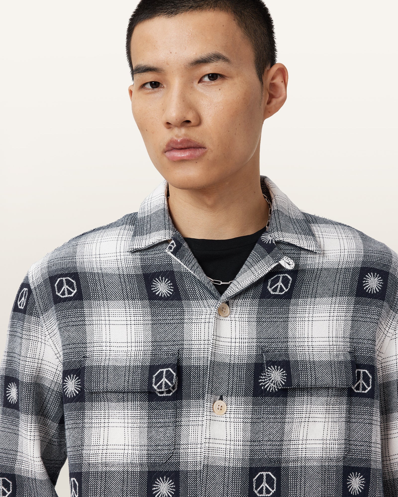PEACOAT BLUE Color Castor LS Shirt from AllSaints