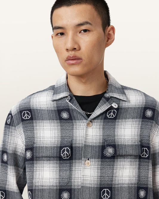 PEACOAT BLUE Color Castor LS Shirt from AllSaints