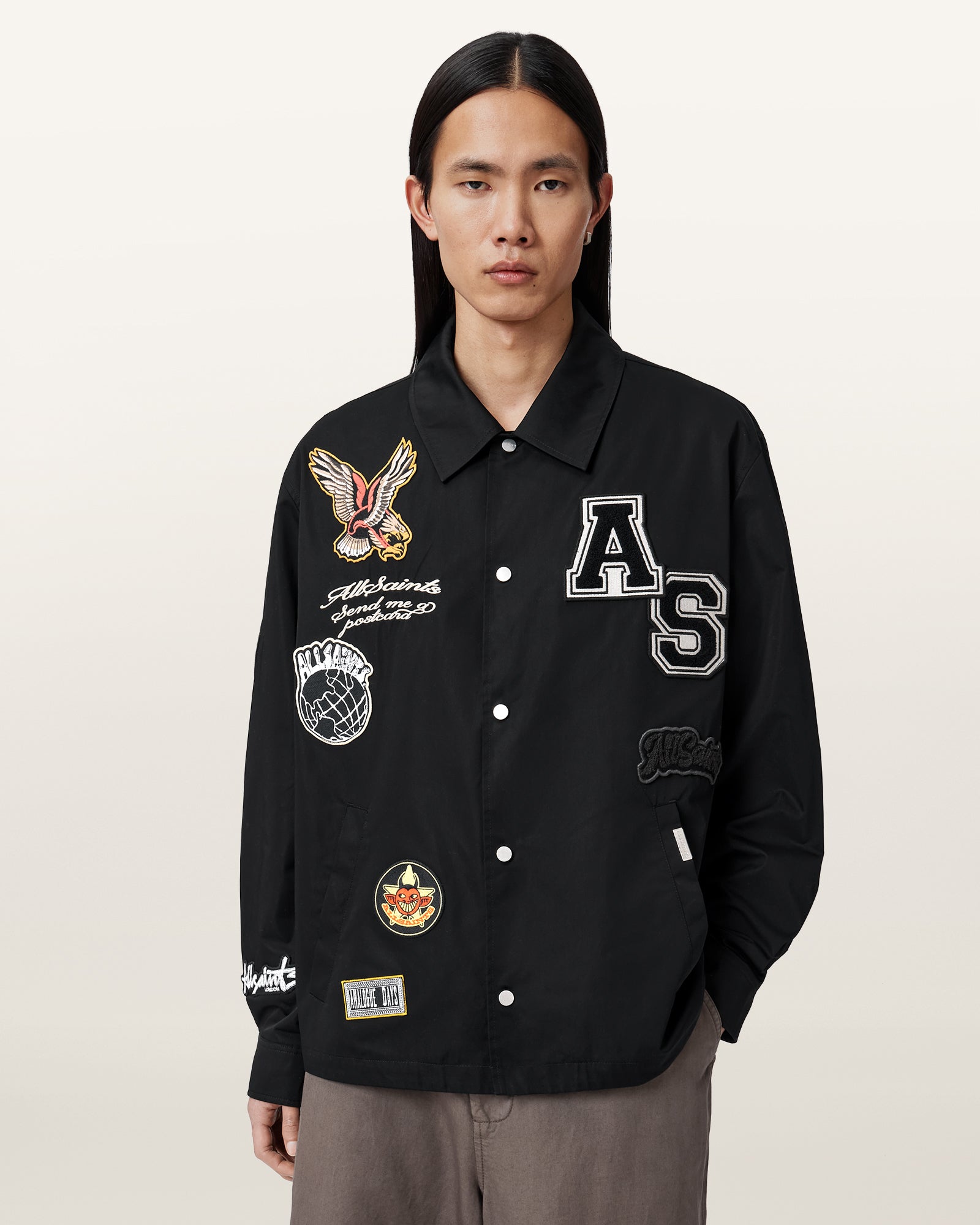 Black Color Soundman Coach from AllSaints