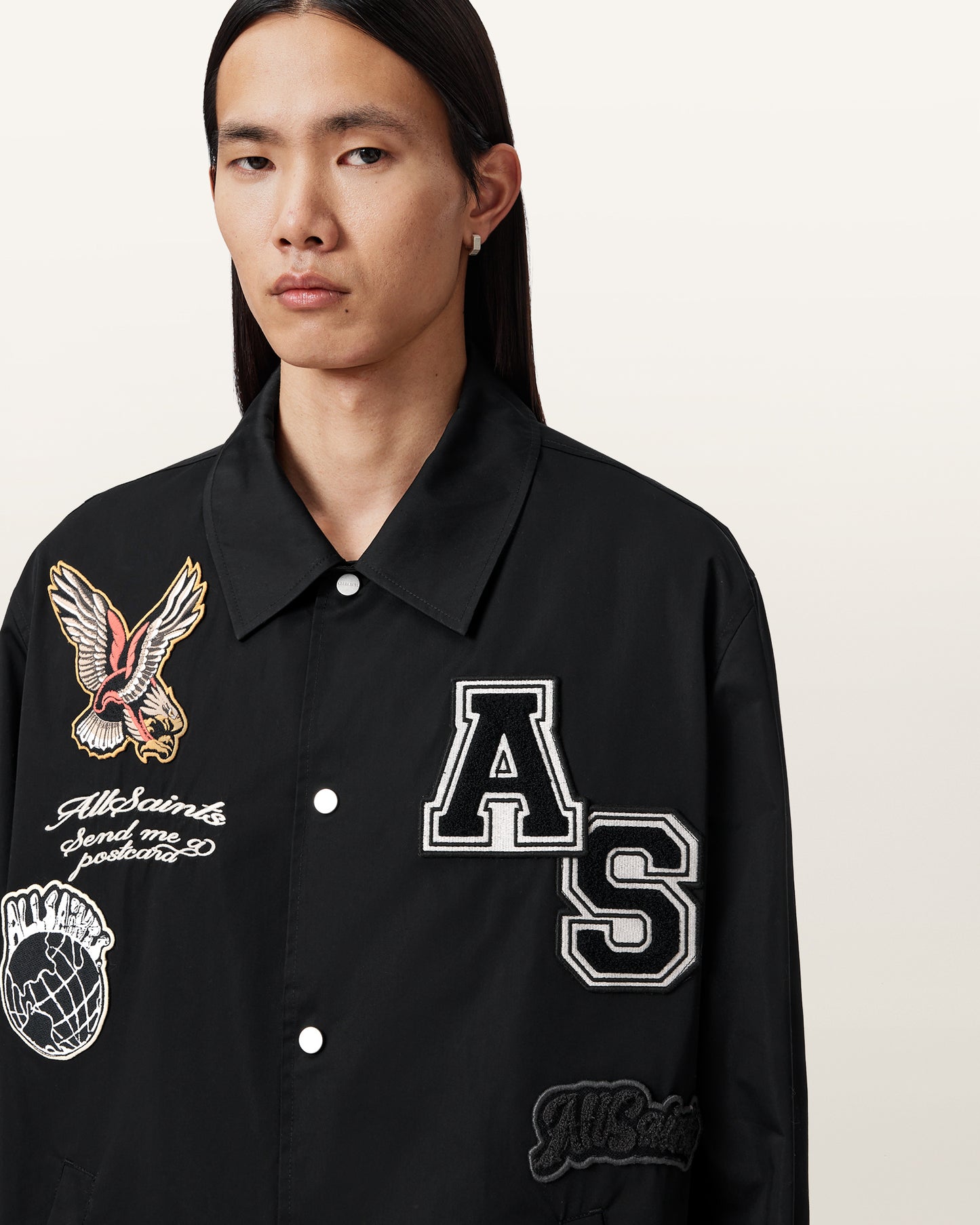 Black Color Soundman Coach from AllSaints