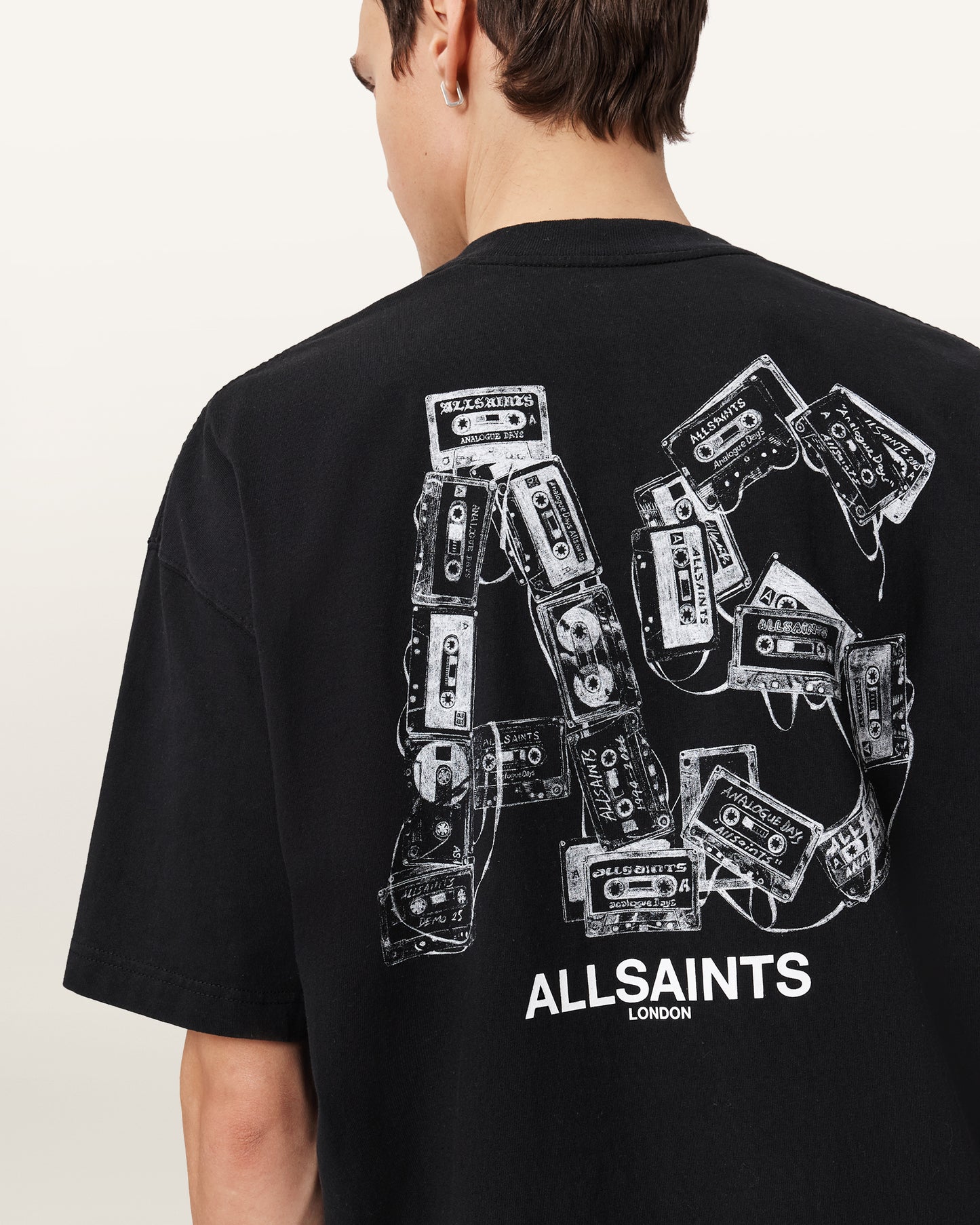 Jet Black Color Mixtape SS Crew from AllSaints