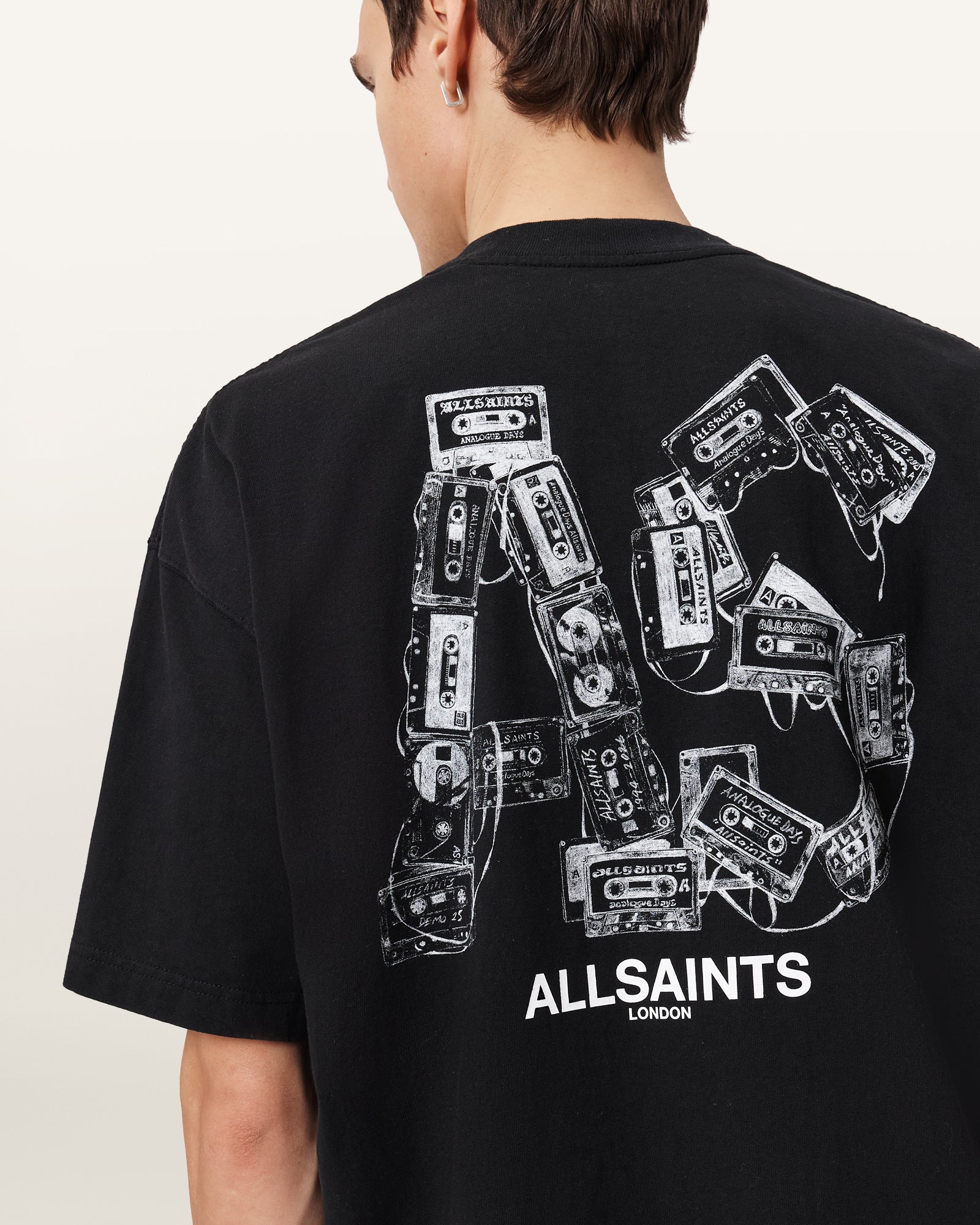 Jet Black Color Mixtape SS Crew from AllSaints
