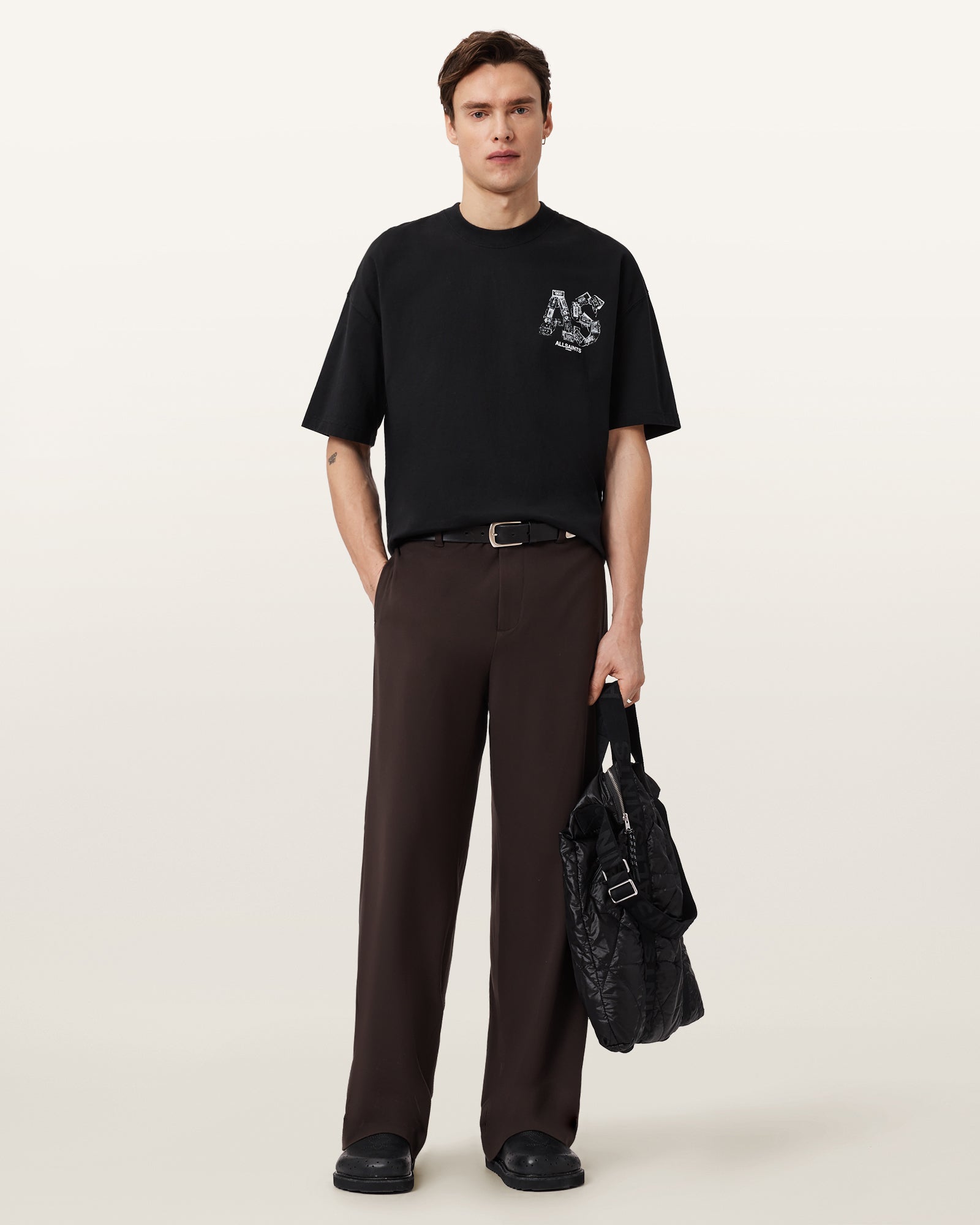 Jet Black Color Mixtape SS Crew from AllSaints