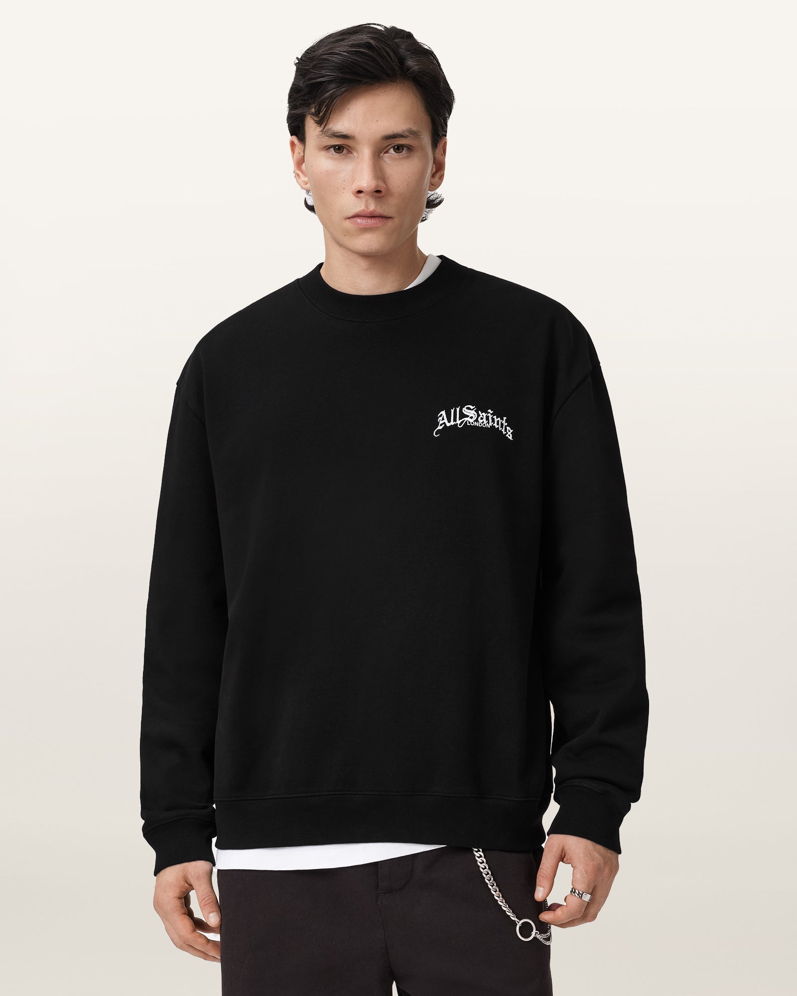 Washed Black Color Descent Crew from AllSaints
