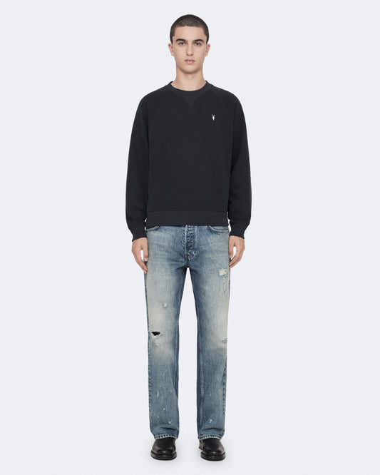 Washed Black Color Harlow Crew Sweatshirt from AllSaints