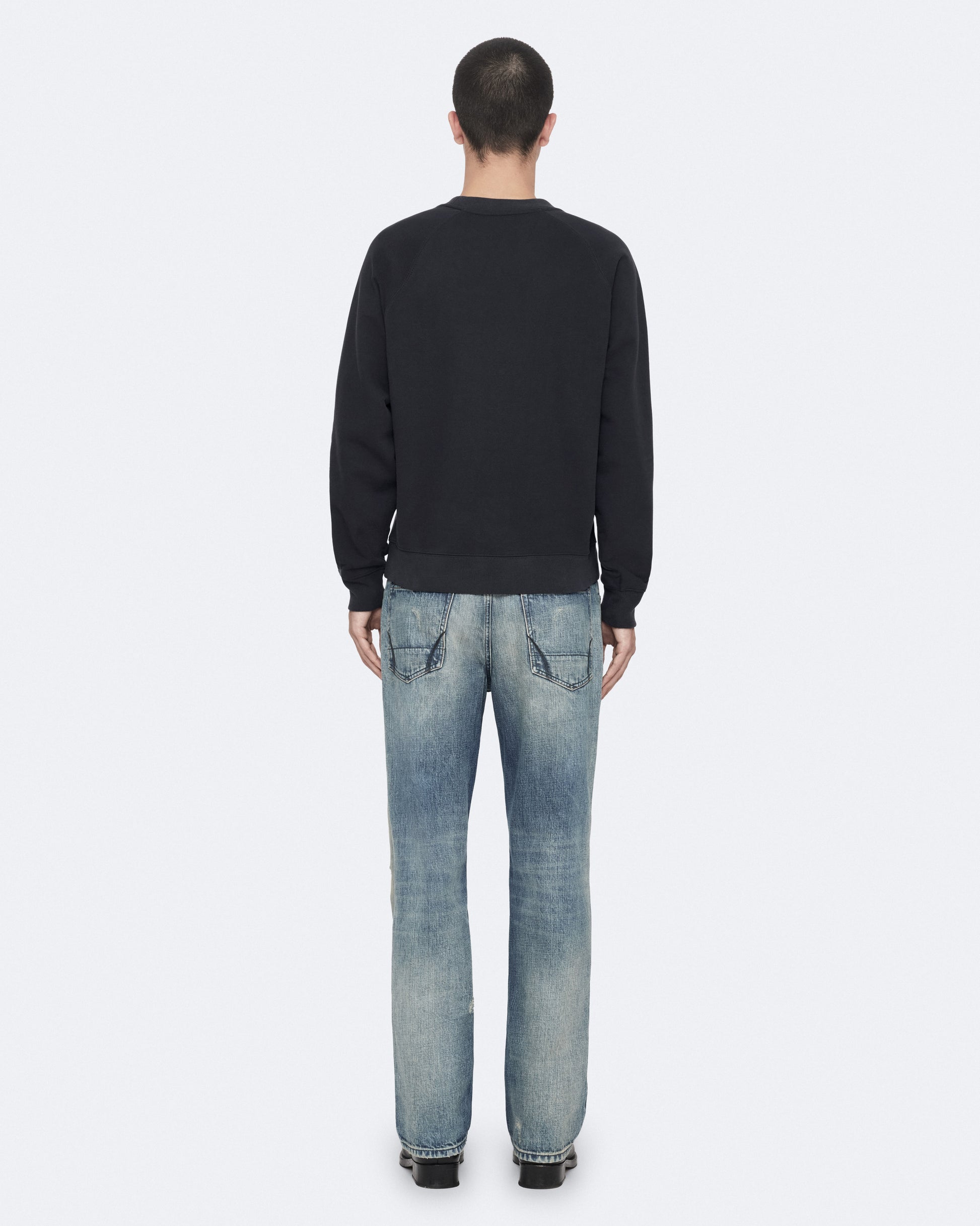 Washed Black Color Harlow Crew Sweatshirt from AllSaints