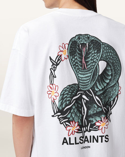 Optic White Color Snakebite SS Crew from AllSaints