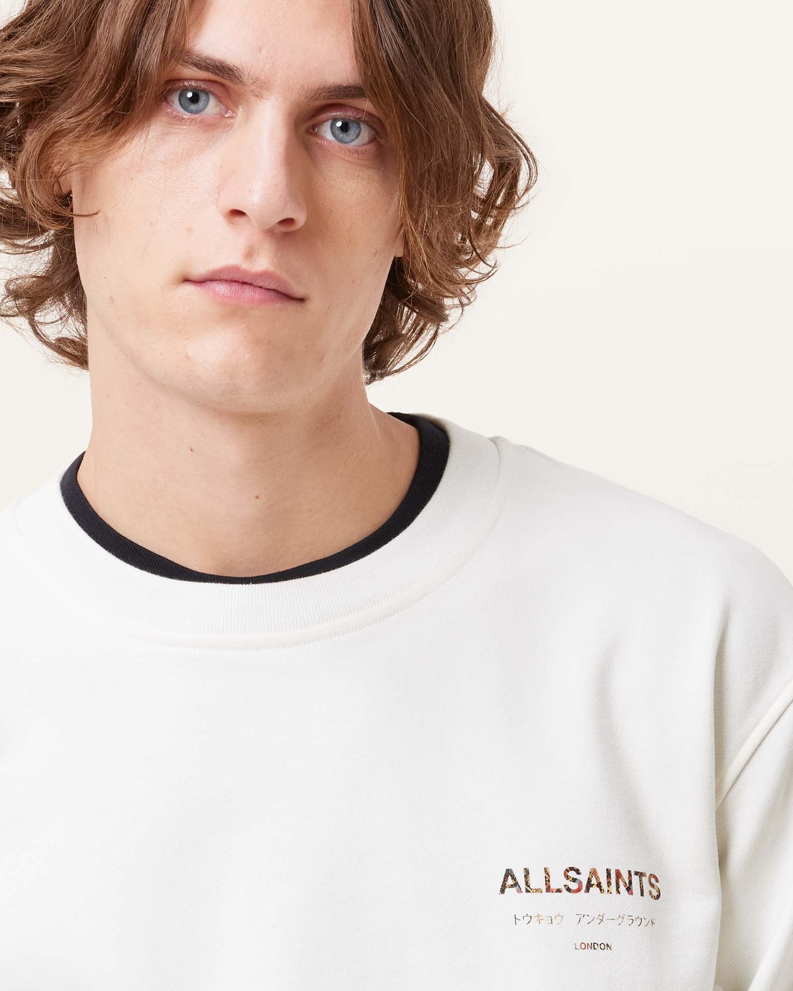 ASHEN WHITE/SNAKE Color Underground Crew from AllSaints