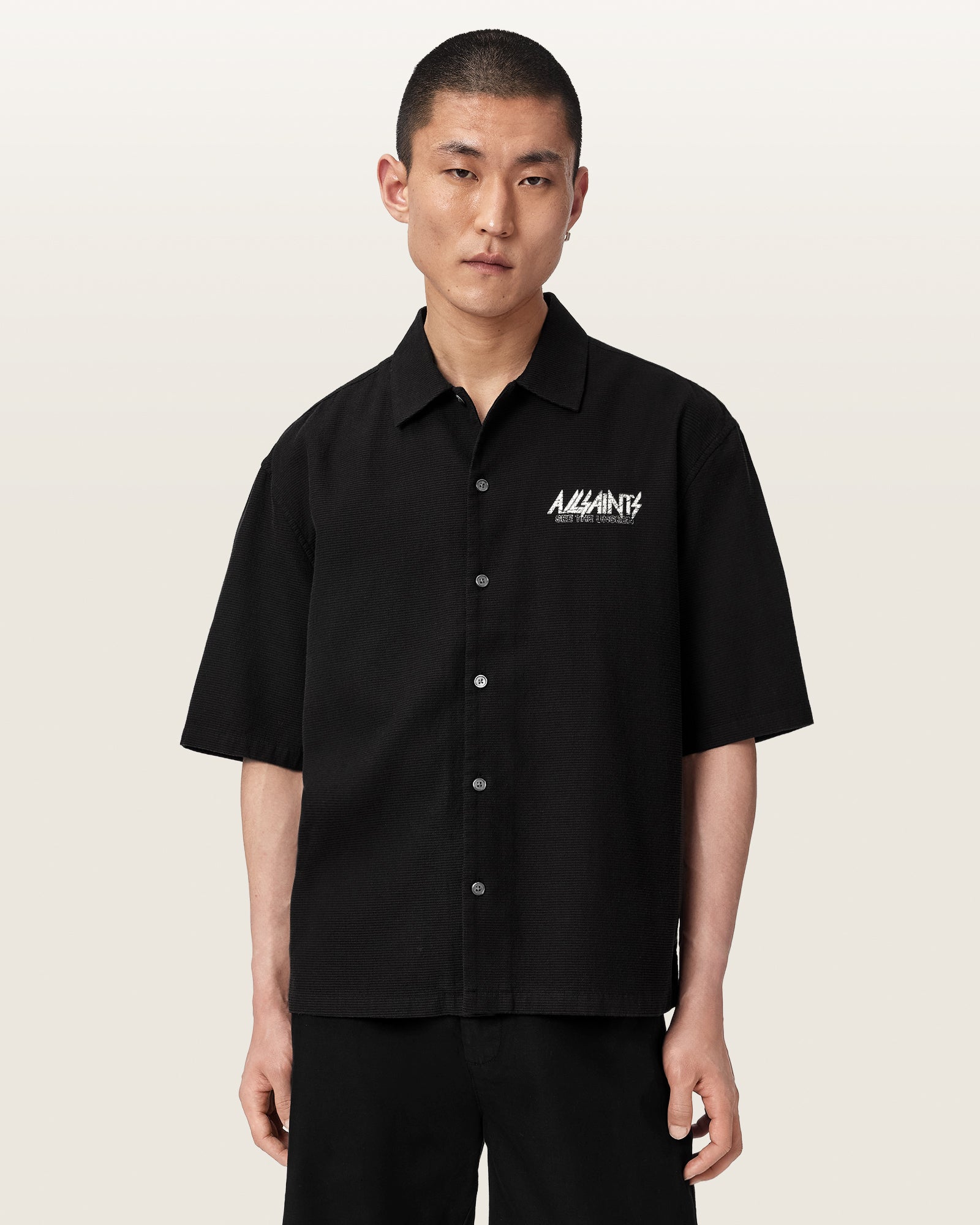 ORCA BLACK Color Synth SS Shirt from AllSaints