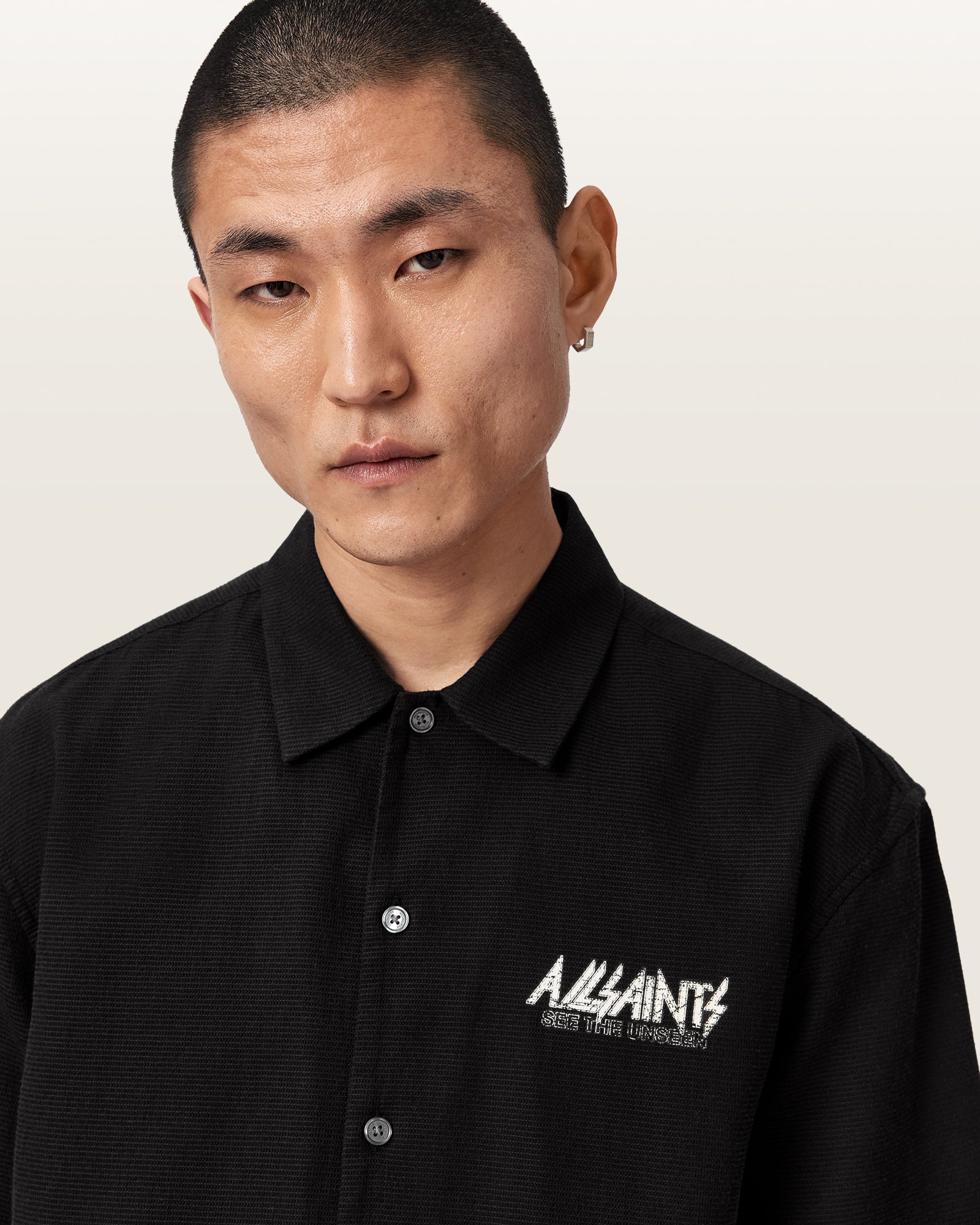ORCA BLACK Color Synth SS Shirt from AllSaints
